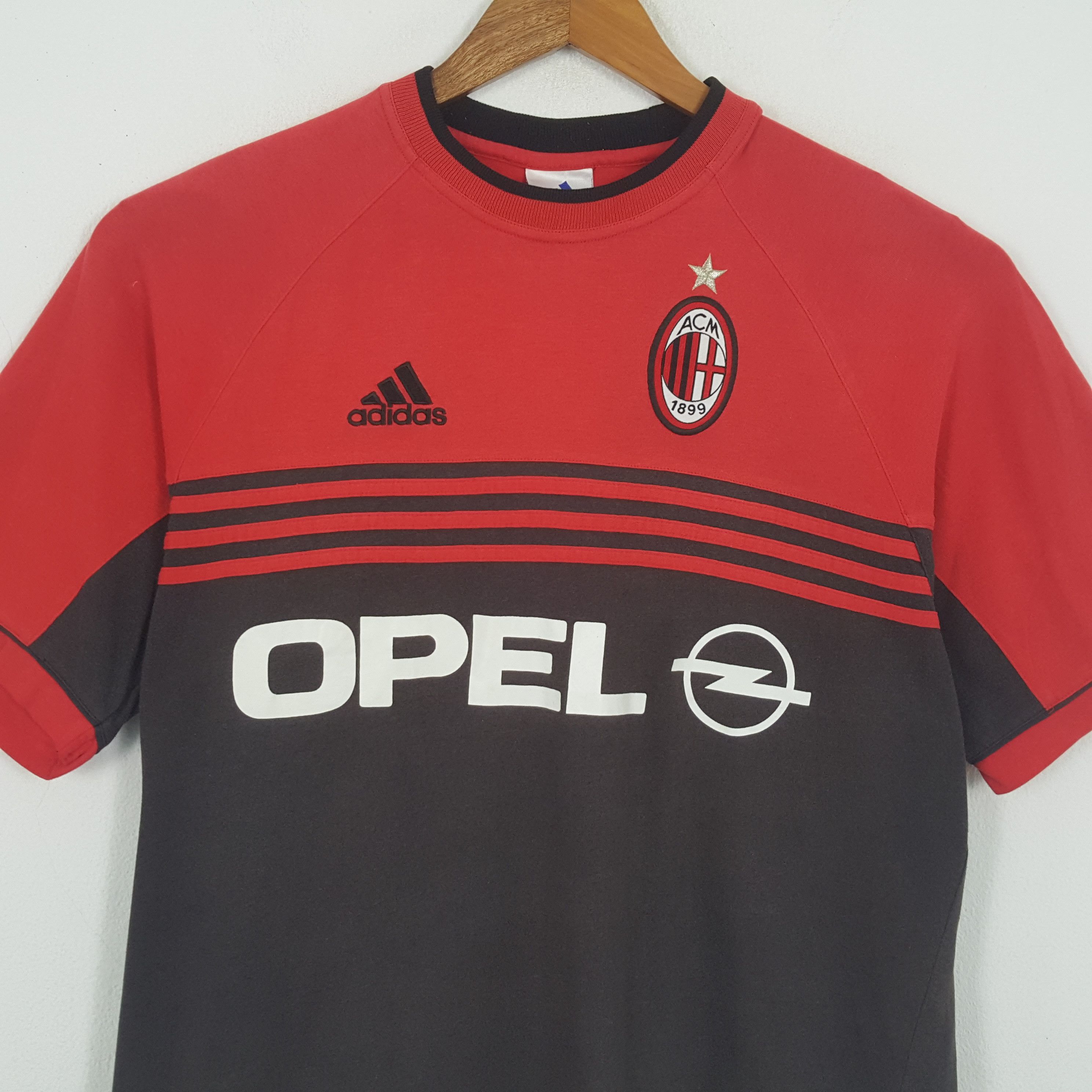 Adidas × Vintage Vintage ADIDAS AC MILAN Italian Football Club T-Shirts Size US L / EU 52-54 / 3 - 2 Thumbnail