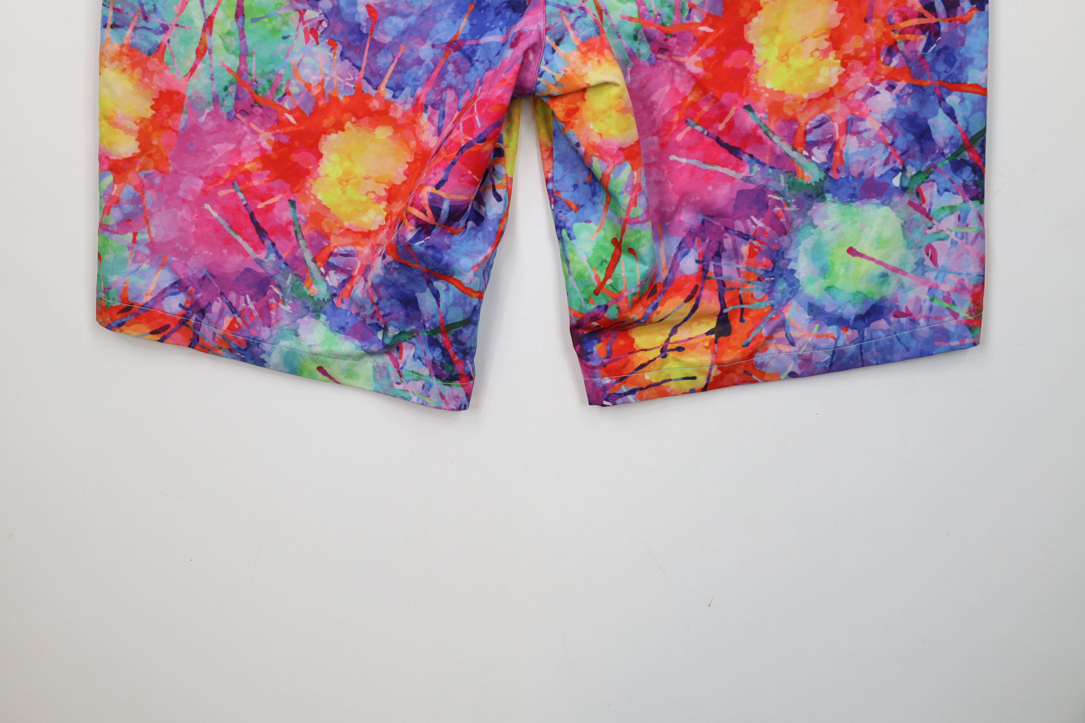 Vintage Hreski Golf Rainbow Paint Splatter Golfing Chino Shorts Size US 34 / EU 50 - 12 Thumbnail