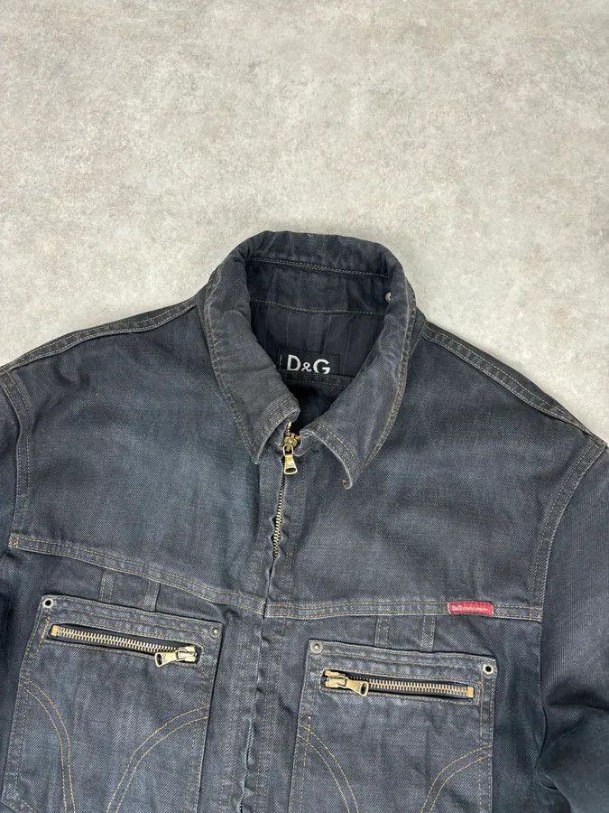 Dolce & Gabbana AW2003 Dolce & Gabbana Black Faded Denim Raw Denim Jacket Size US L / EU 52-54 / 3 - 4 Thumbnail