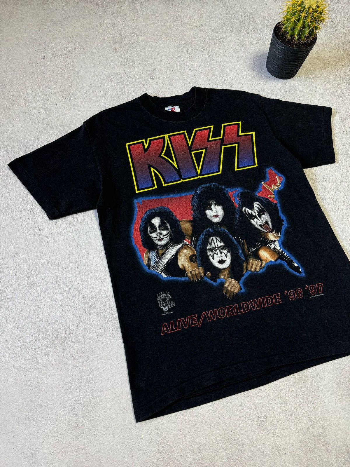 KISS VINTAGE KISS ALIVE TOUR 1996/1997 T SHIRT PROMO ROCK RULE Size US L / EU 52-54 / 3 - 2 Thumbnail