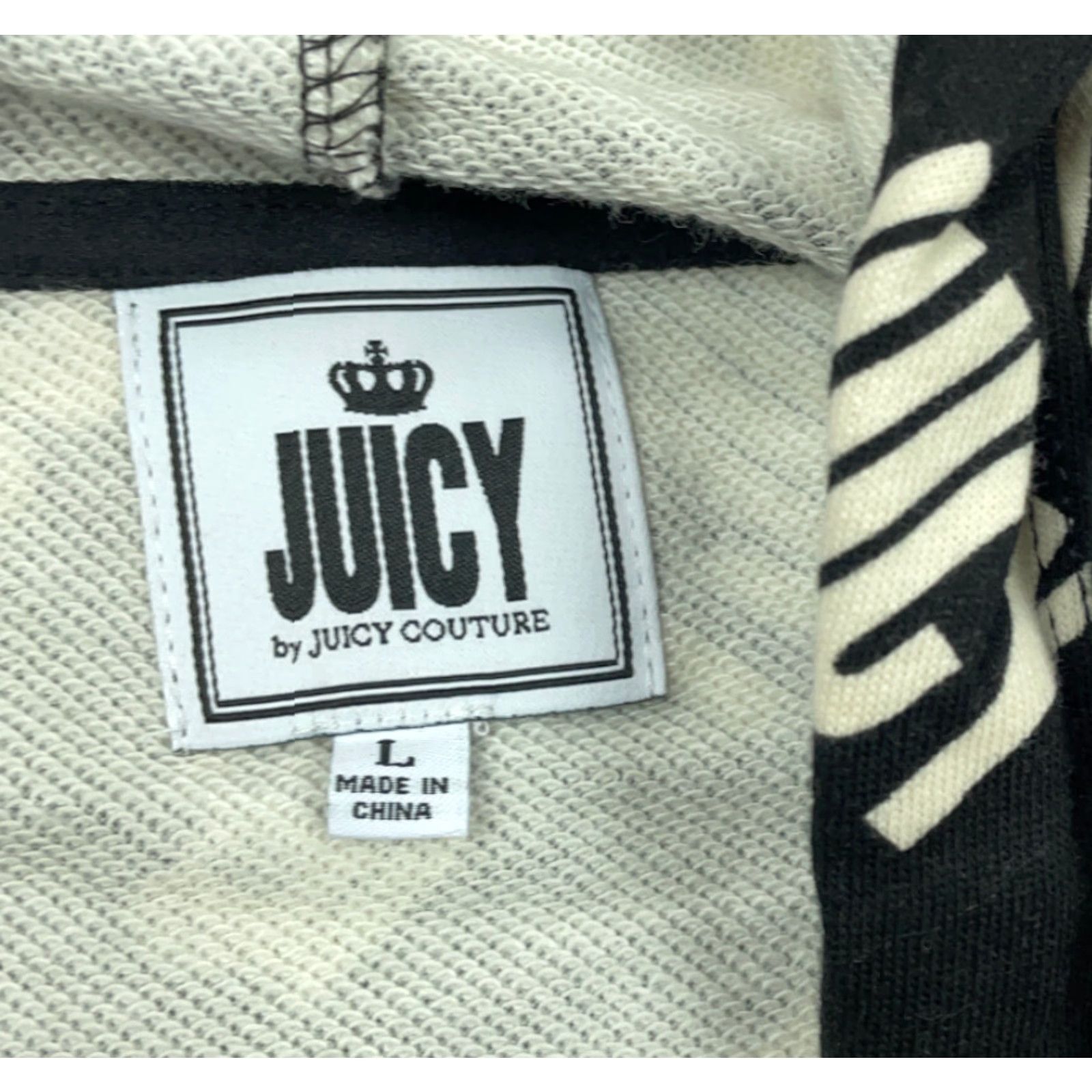 Juicy Couture Juicy Couture Black Velour Hoodie Women's Large 90s Retro Activewear Size L / US 10 / IT 46 - 4 Thumbnail