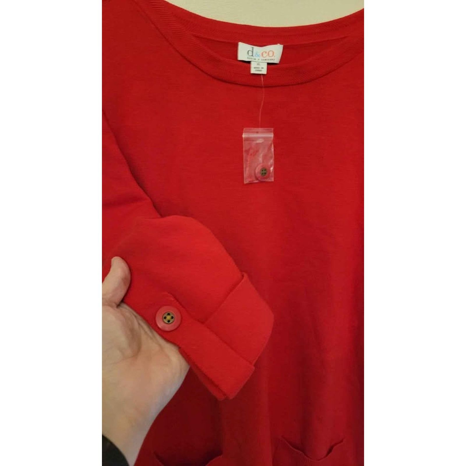 Denim & Co. Denim & Company red sweatshirt XL New Size XL / US 12-14 / IT 48-50 - 4 Thumbnail