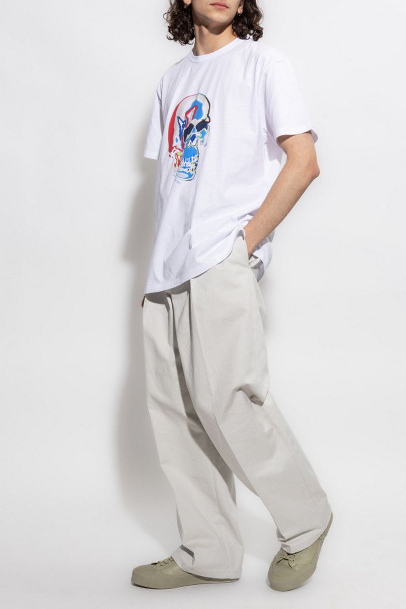 Alexander McQueen ALEXANDER MCQUEEN white regular fit Skull t-shirt Large q Size US L / EU 52-54 / 3 - 4 Thumbnail