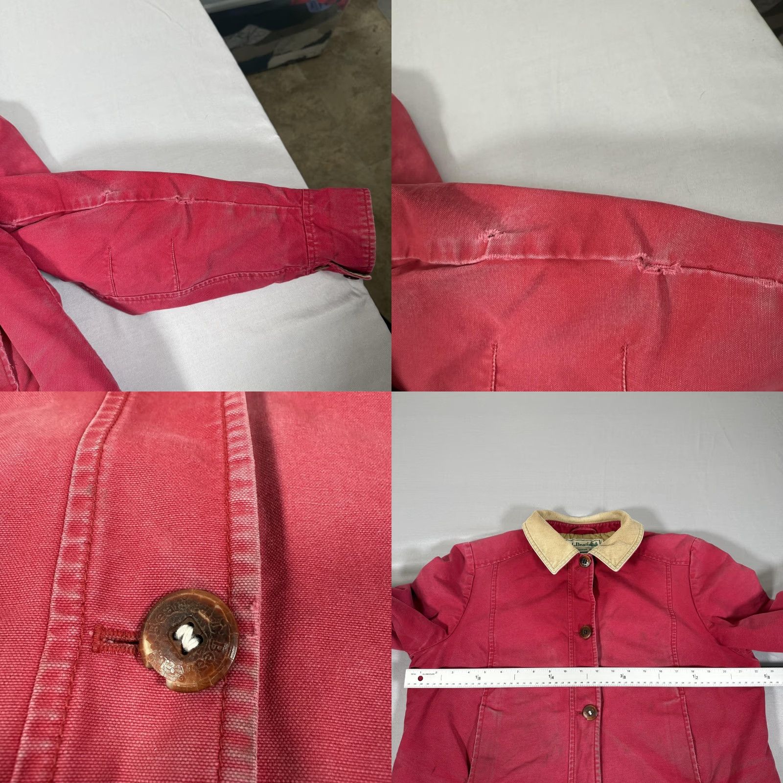 Vintage VINTAGE L.L.Bean Jacket Womens Large Red Canvas Barn Chore Field Coat Lined Outdoor Work Size L / US 10 / IT 46 - 8 Thumbnail