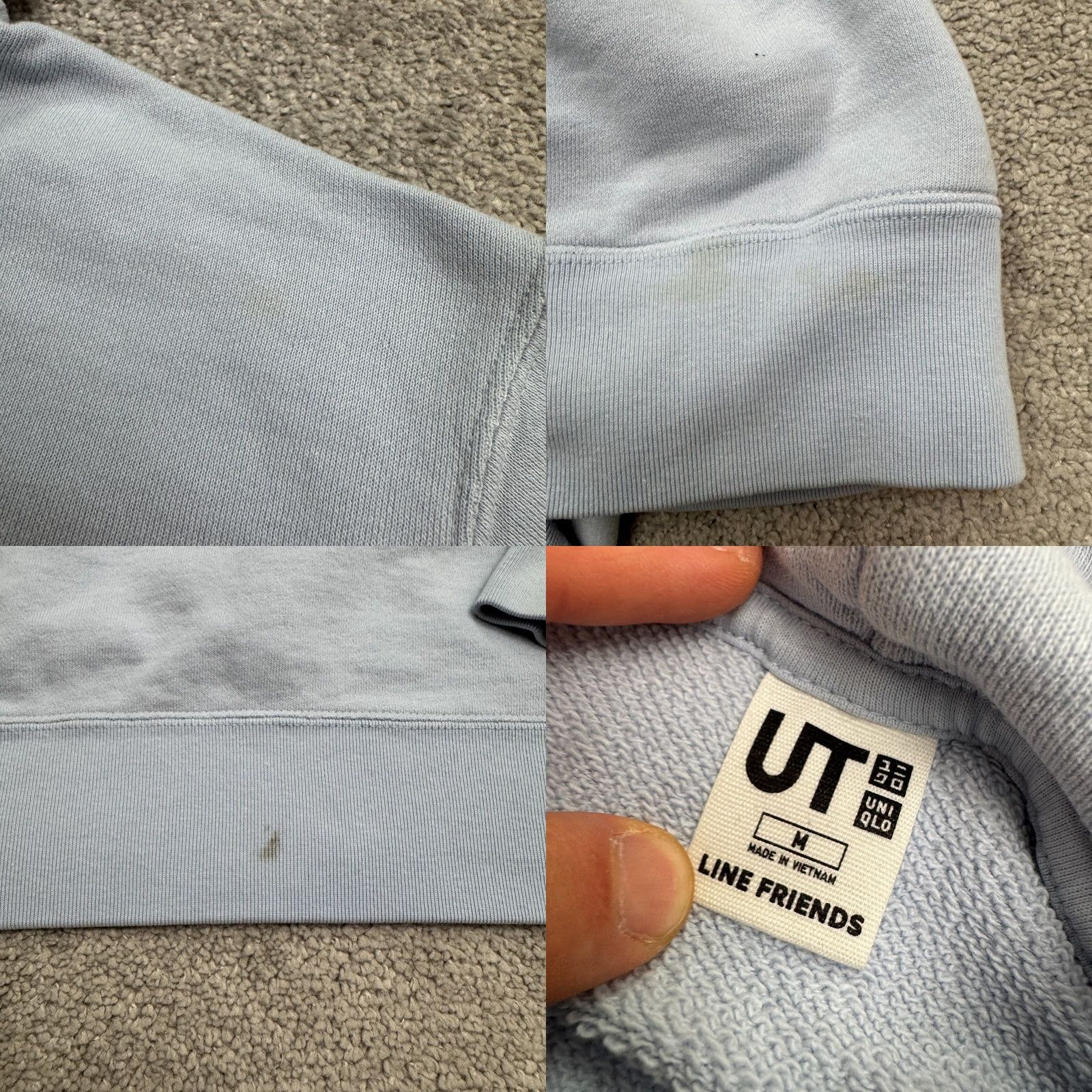 Uniqlo Uniqlo Hoodie M Blue Line Friends Brown Cony Selfie Distance Graphic Pullover Sweatshirt Size M / US 6-8 / IT 42-44 - 8 Thumbnail