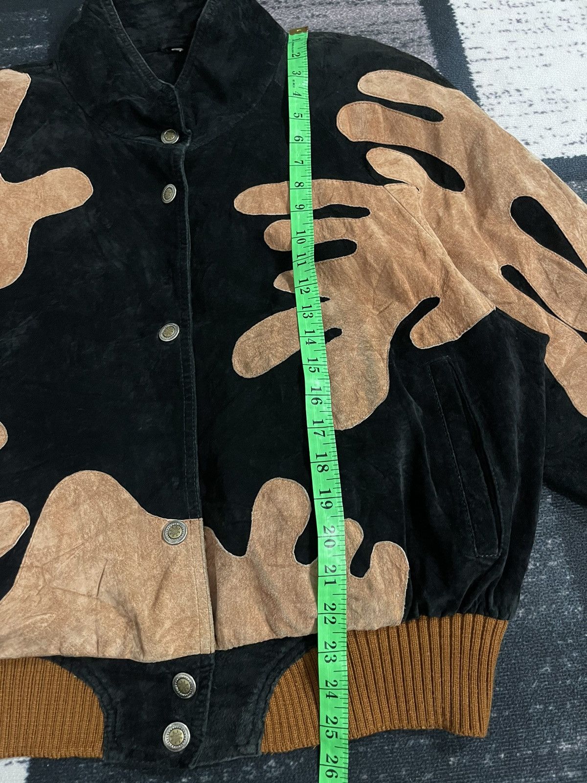 Vintage Vintage Patchwork Suede Leather Bomber Jacket Size US XL / EU 56 / 4 - 20 Thumbnail