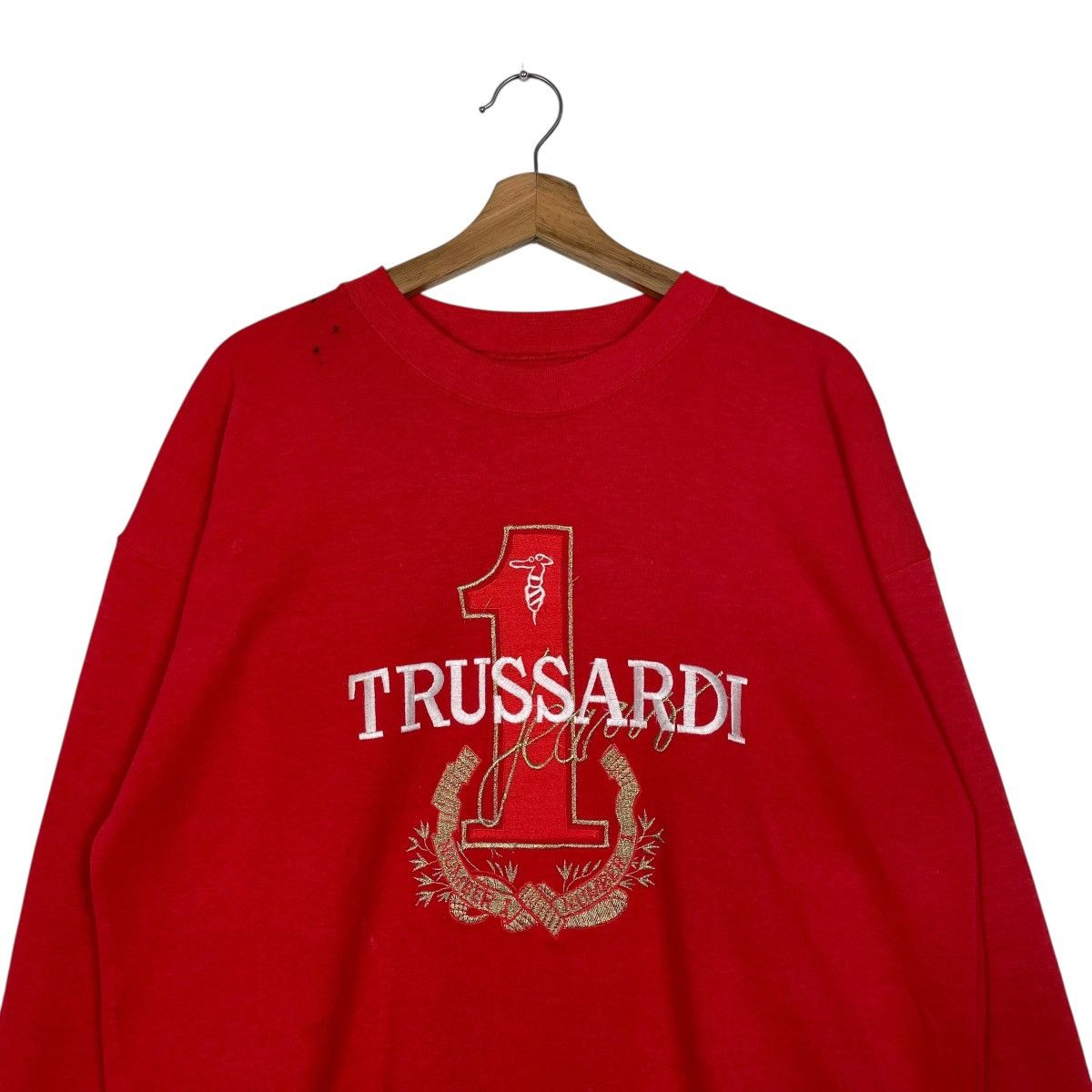 Trussardi Trussardi Big Logo Sweatshirt Size US M / EU 48-50 / 2 - 2 Thumbnail