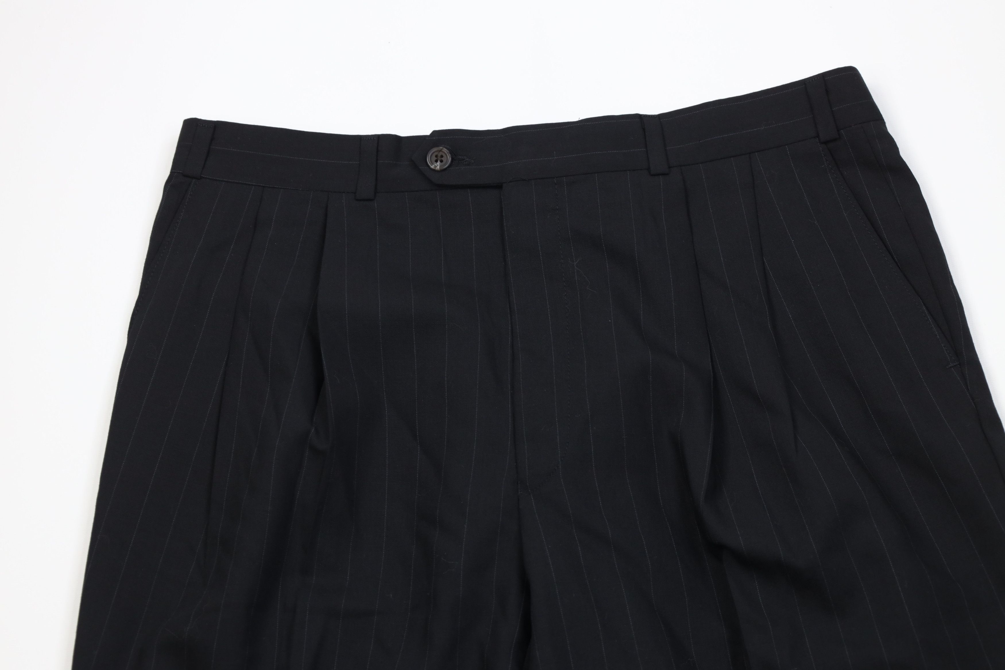 Vintage Vintage 90s Streetwear Knit Pinstriped Wide Leg Chino Pants Size US 34 / EU 50 - 2 Thumbnail