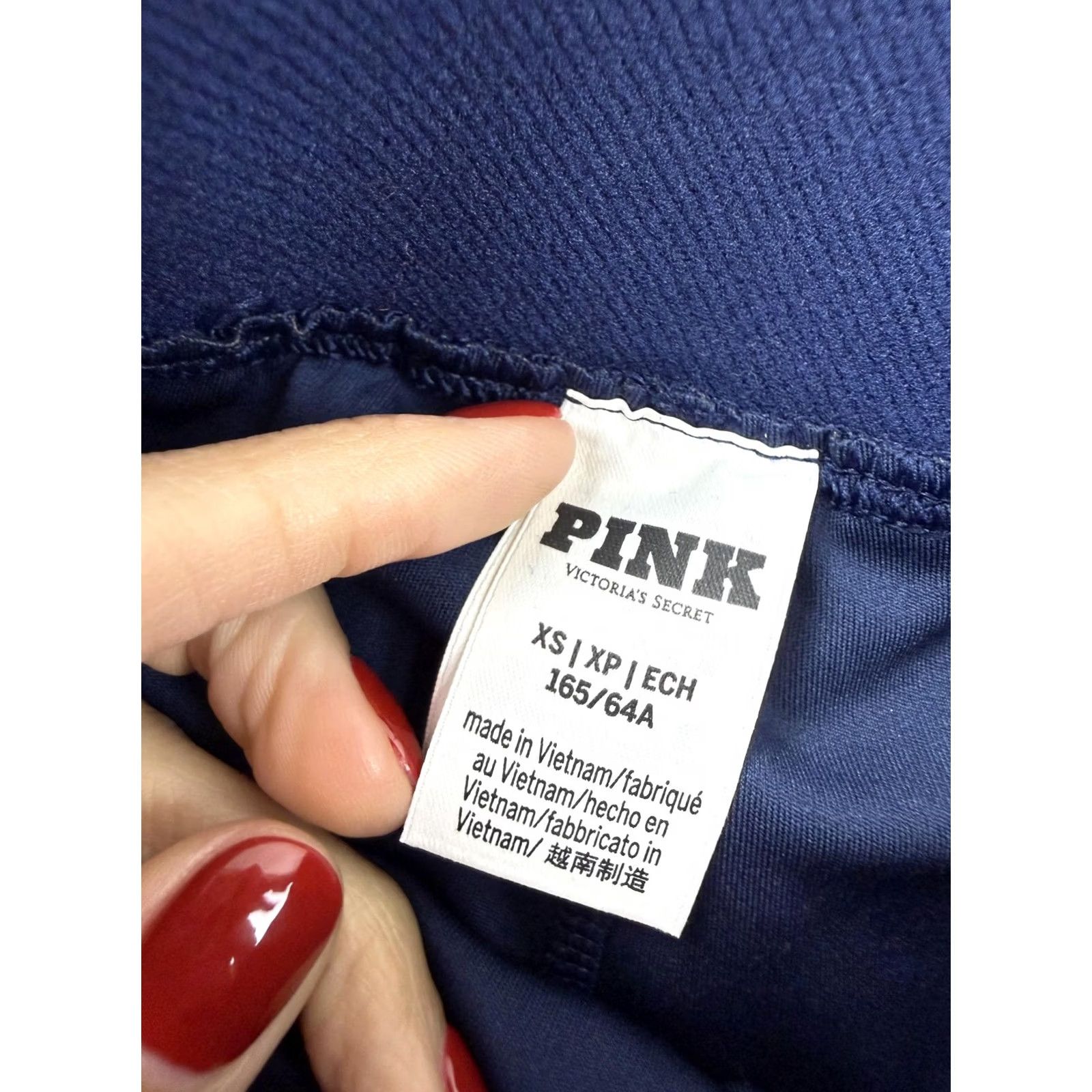 Vintage PINK Victoria's Secret Skirt Womens XS Blue Skater Mini Pleated Elastic Waist Size 26" / US 2 / IT 38 - 3 Thumbnail