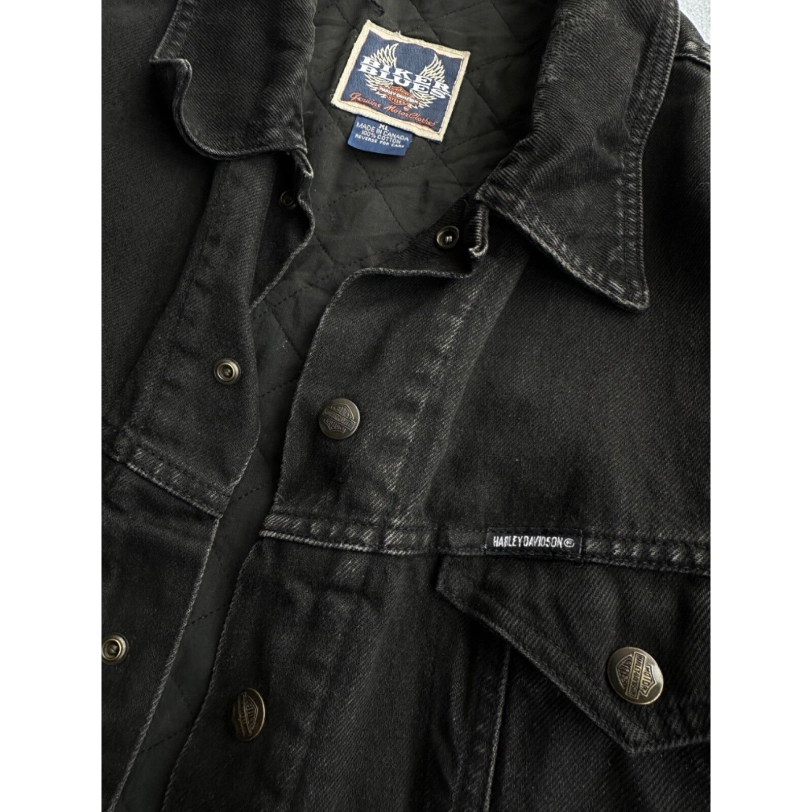 Ferrari VTG Harley-Davidson Biker Blues Moto Distressed Jacket Size US S / EU 44-46 / 1 - 7 Thumbnail