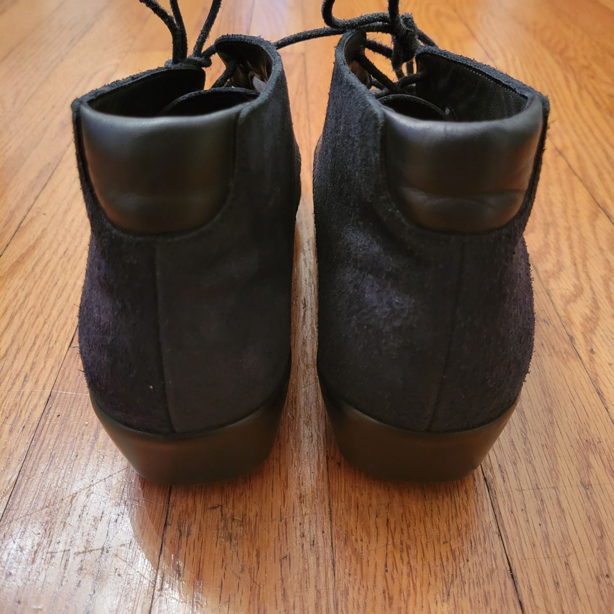 SAS SAS Black Leather Suede KICH Lace Up Ankle Boots Shoes 10 US Size US 10 / IT 40 - 8 Thumbnail