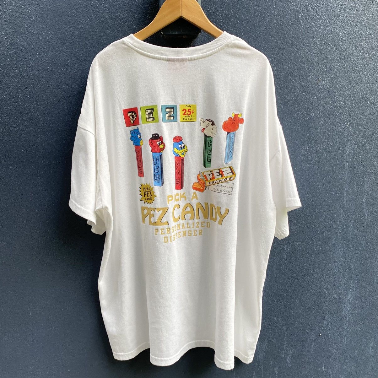 Designer × Vintage PES White Tee with Blue Logo Embroidery & Graphic Back Print Size US XXL / EU 58 / 5 - 20 Thumbnail