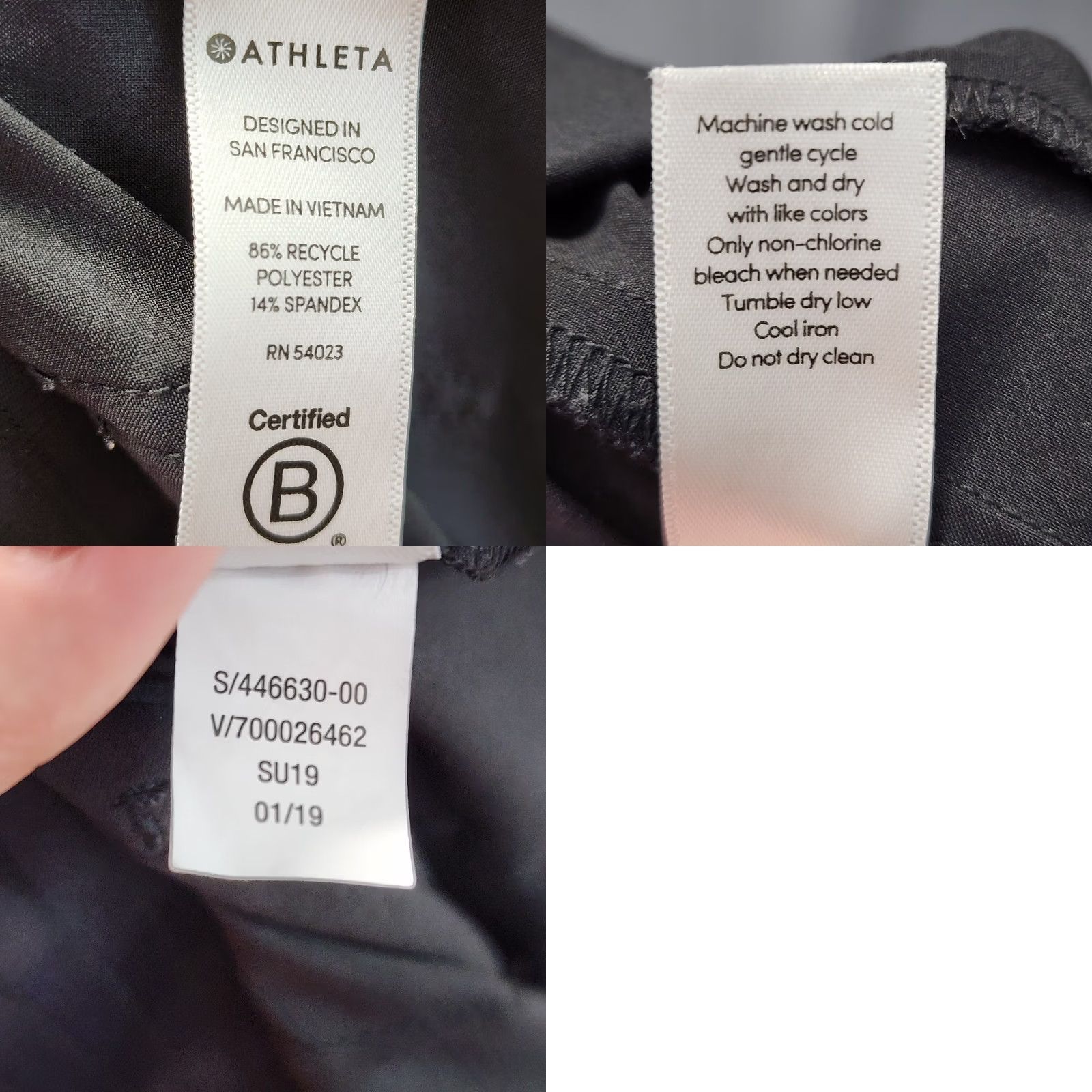 Athleta Athleta Pants Womens 6 Black Cropped Straight Stretch Pockets Activewear Size 24" / US 00 / IT 34 - 8 Thumbnail