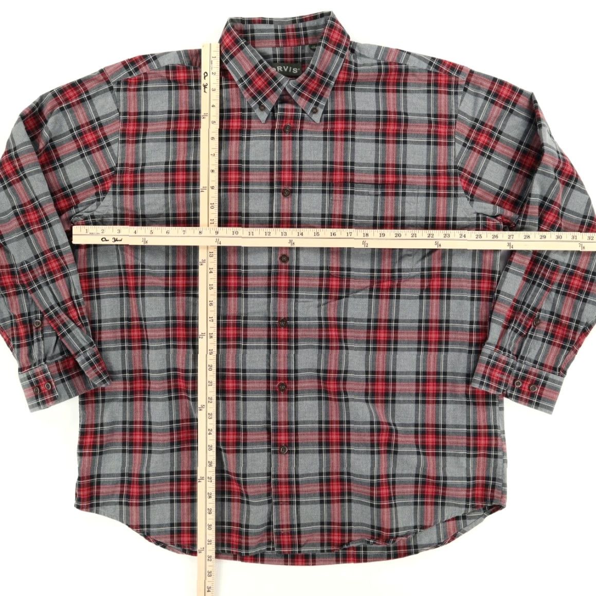 Orvis Orvis Signature Twill Plaid Long Sleeve Button Down Shirt Gray Men's 2XL Size US XXL / EU 58 / 5 - 3 Thumbnail