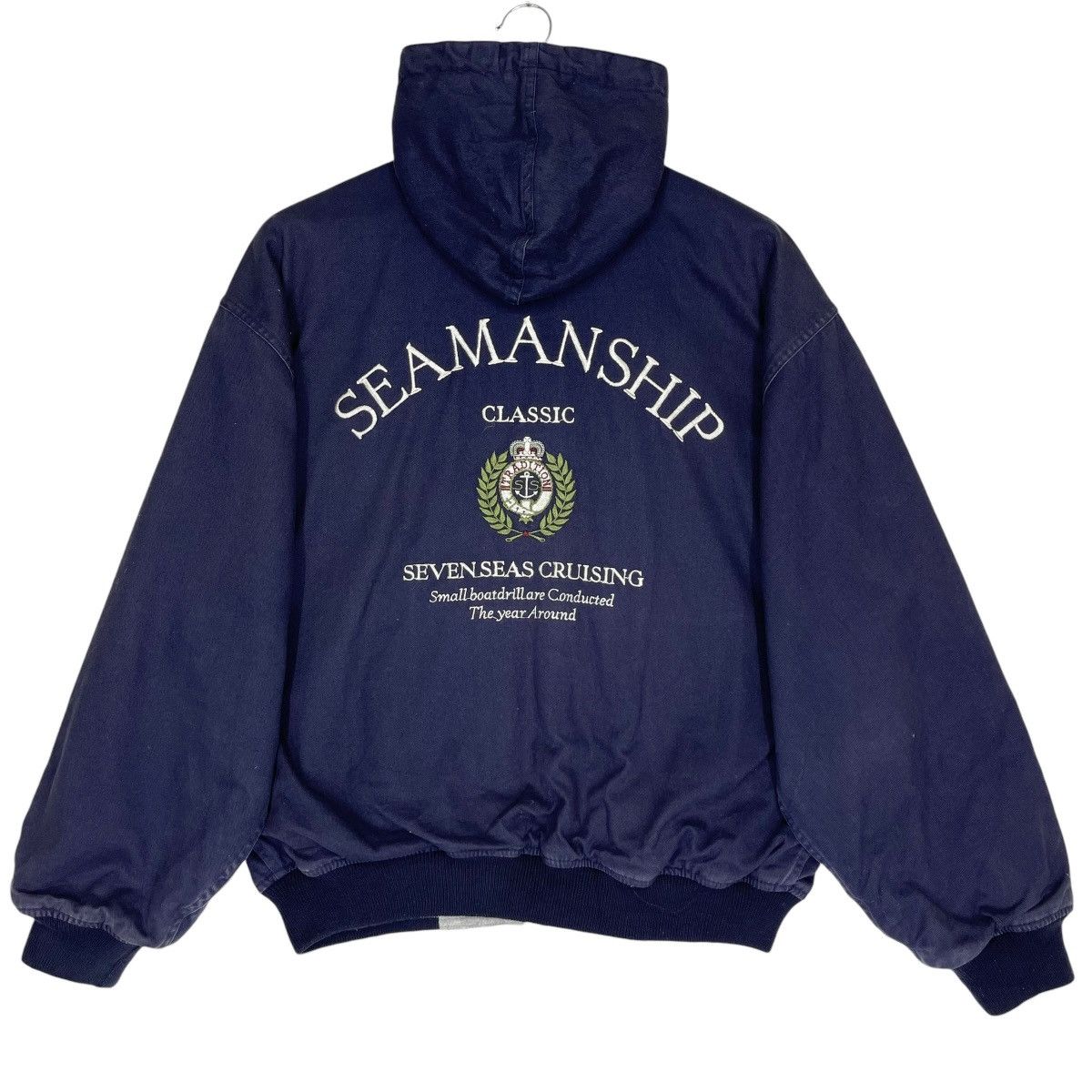 Vintage Seamanship Sevenseas Cruising Hoodie Reversible Jacket (M) Size US M / EU 48-50 / 2 - 1 Thumbnail