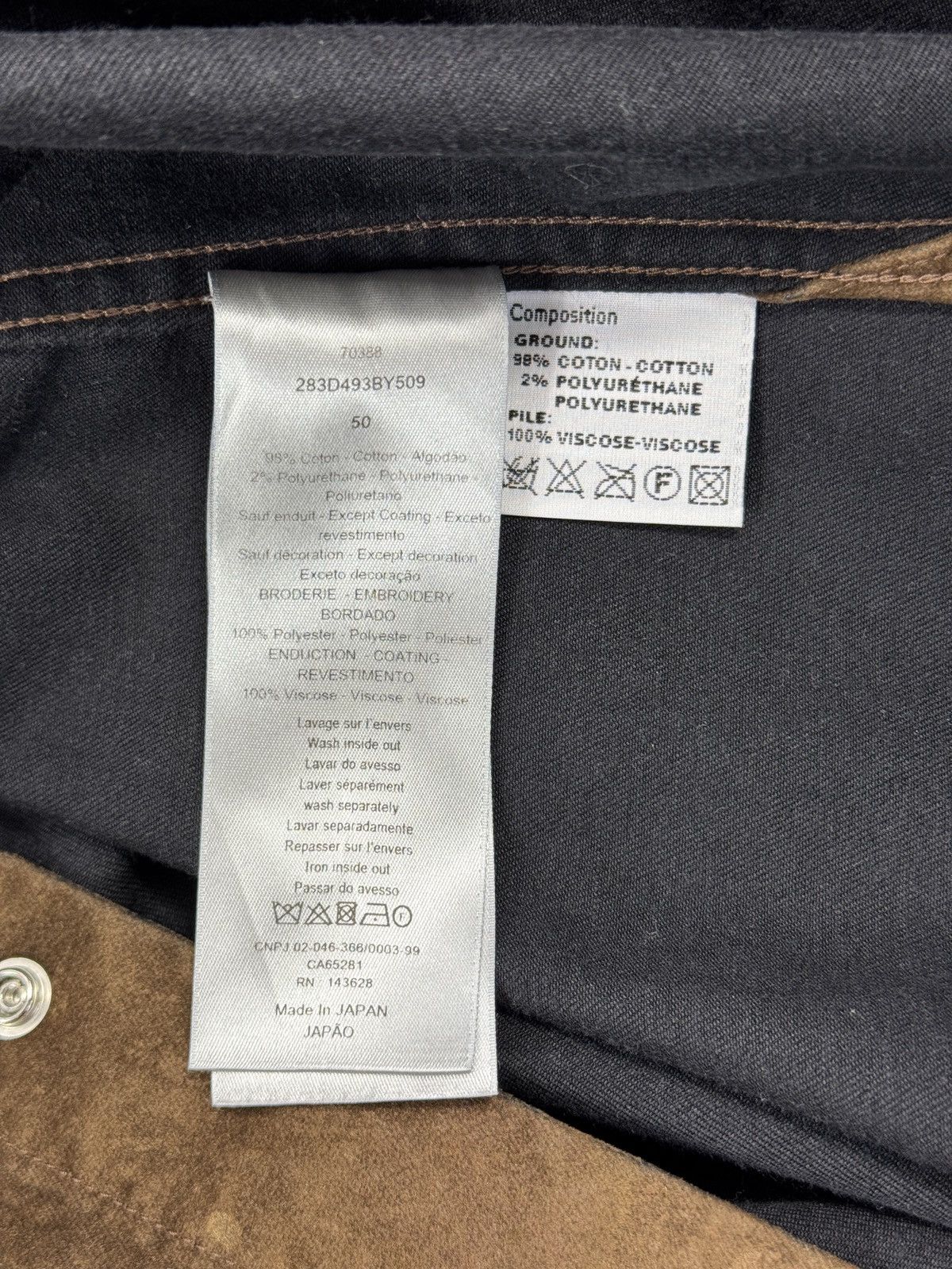 Dior × Travis Scott DIOR CACTUS JACK BROWN VELVET TWO PIECE SET Size US L / EU 52-54 / 3 - 11 Thumbnail