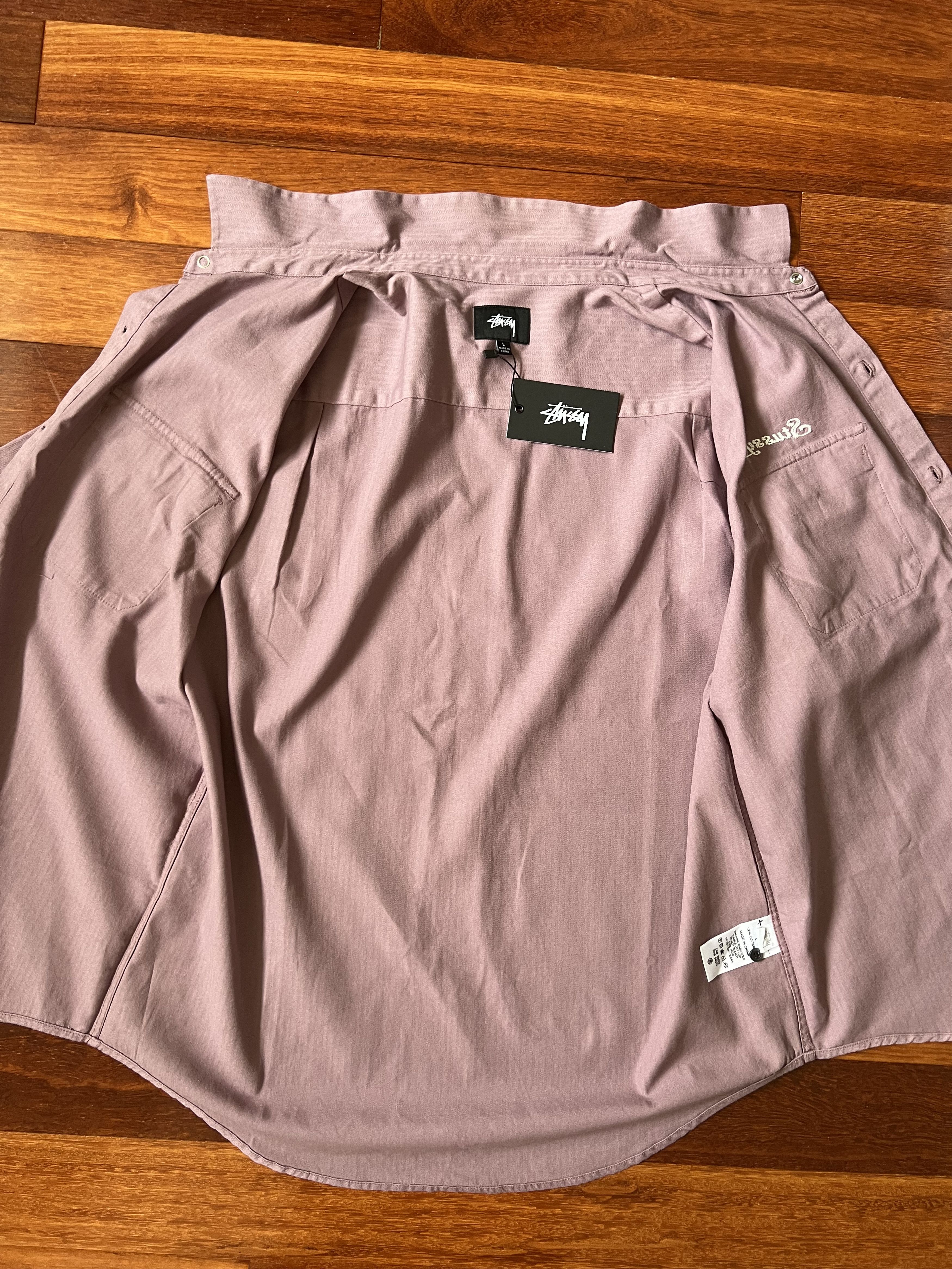 Stussy 💚 Stussy HBT Work Shirt Mauve Large NEW Size US L / EU 52-54 / 3 - 8 Thumbnail