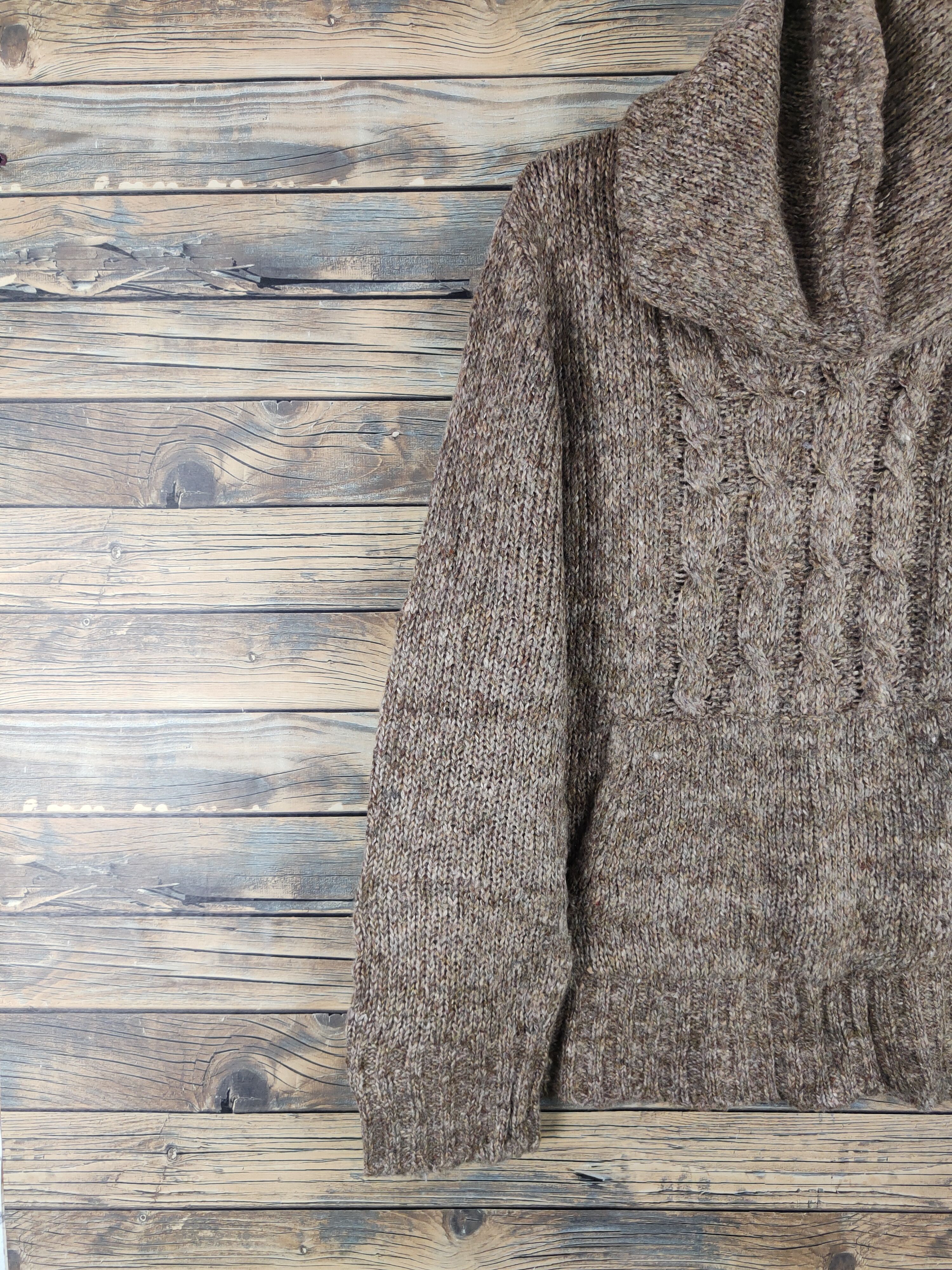 Faded Glory Faded Glory Brown Knitwear Hoodie Sweatshirts #W1477 Size XL / US 12-14 / IT 48-50 - 3 Thumbnail
