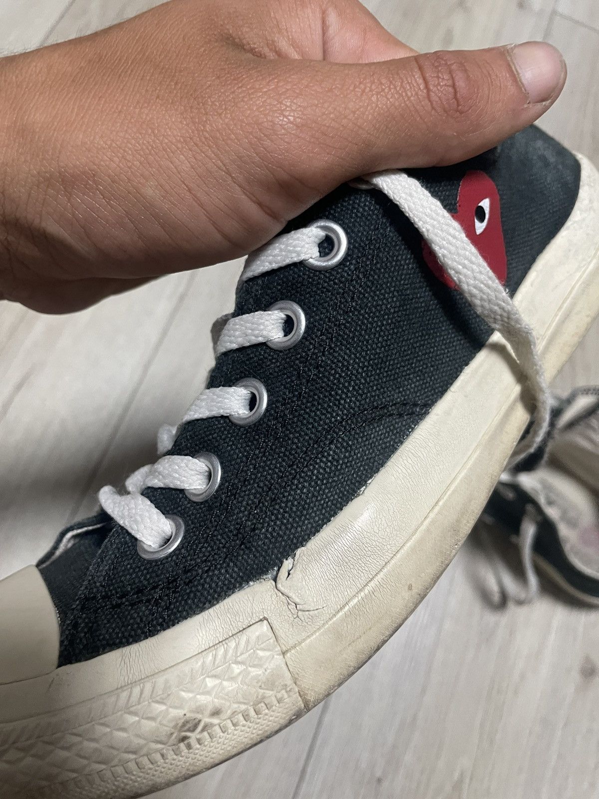 Comme des Garcons Comme des Garçons x Converse Play Black Low Sneakers US 6 Size US 6 / EU 39 - 18 Thumbnail
