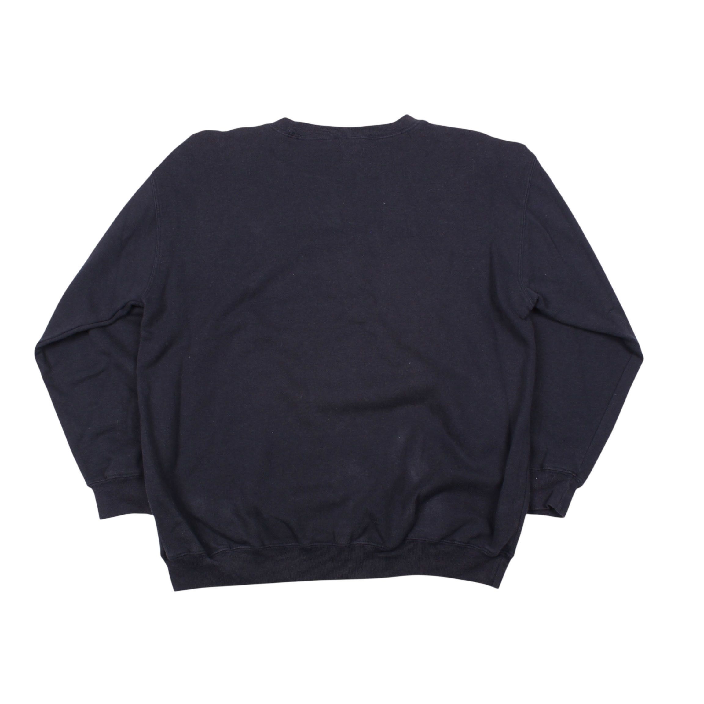 Nike Nike Big Swoosh Sweatshirt Black Crewneck 90s Y2K Size US M / EU 48-50 / 2 - 4 Thumbnail