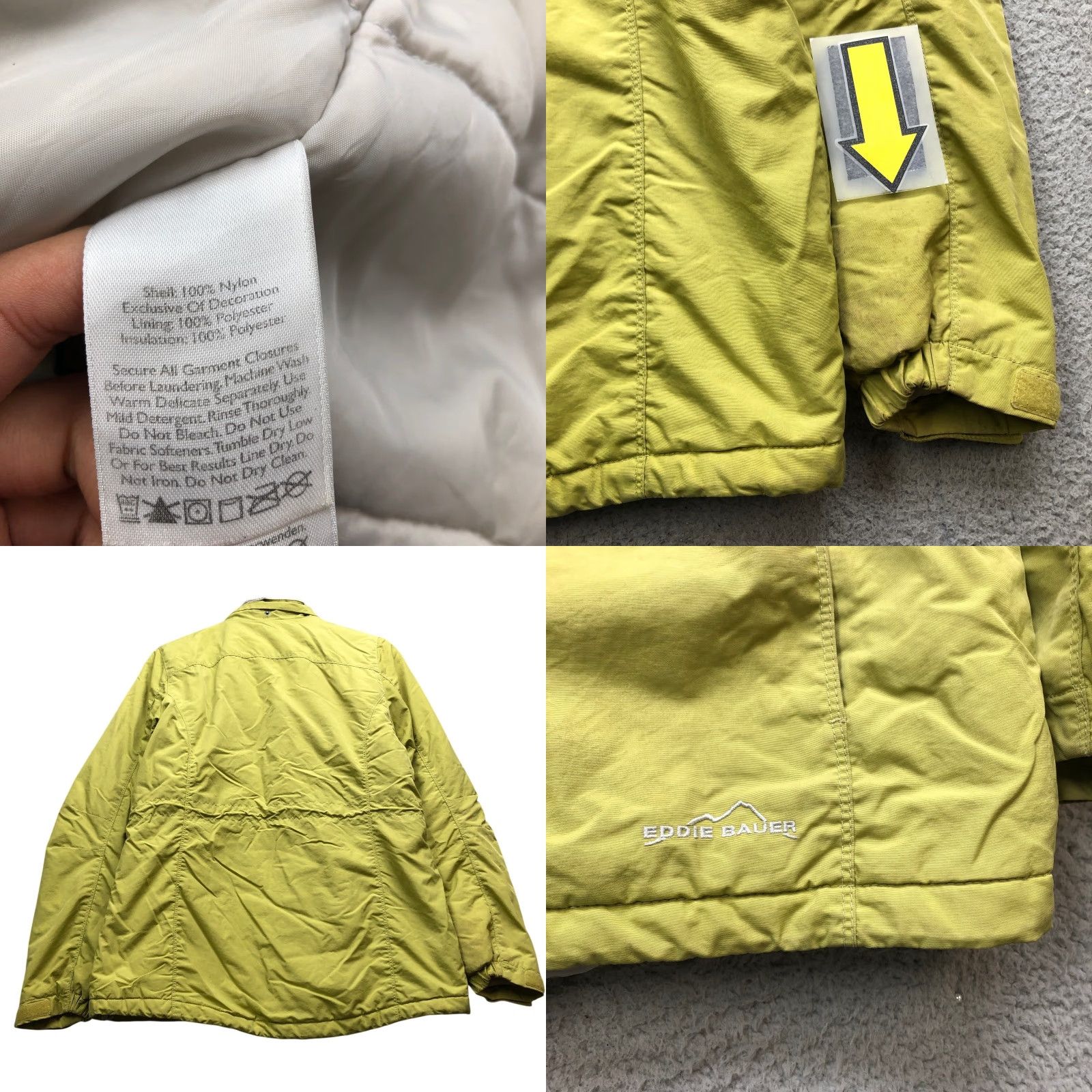 Eddie Bauer Eddie Bauer Quilted Lined Jacket Womens Small S Full Zip Pockets Green White Jacket Size S / US 4 / IT 40 - 8 Thumbnail