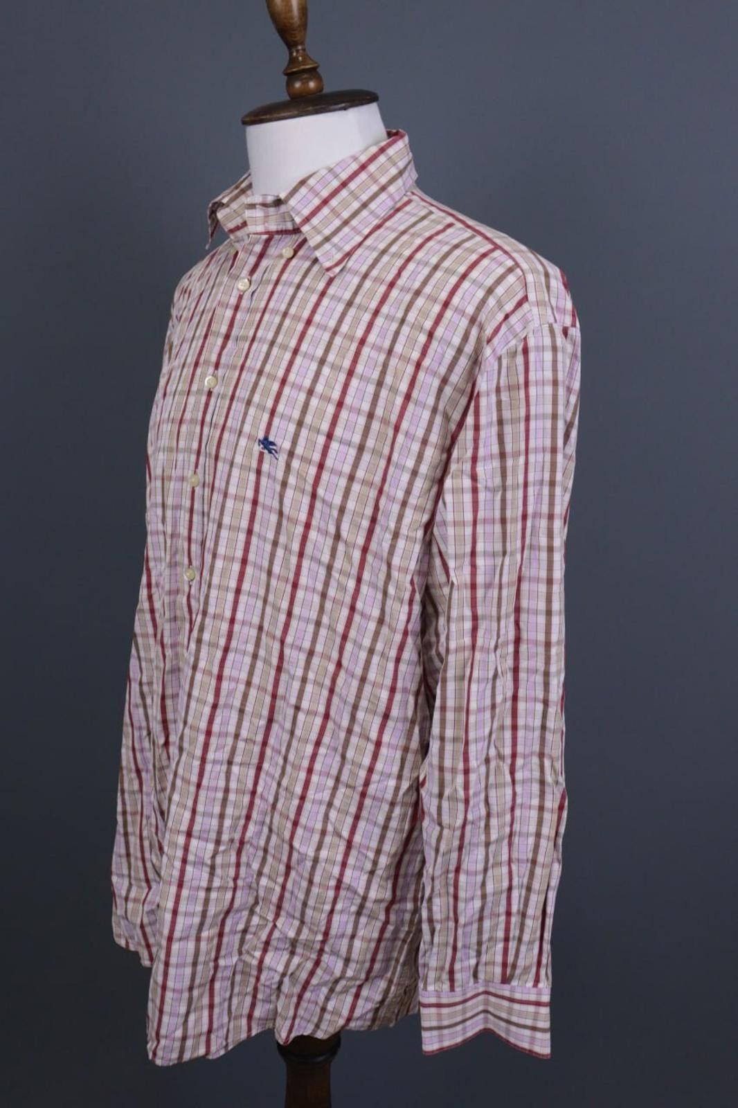 Etro Etro Multicolor Check Button Down Dress Shirt Size 46 Size US M / EU 48-50 / 2 - 7 Thumbnail