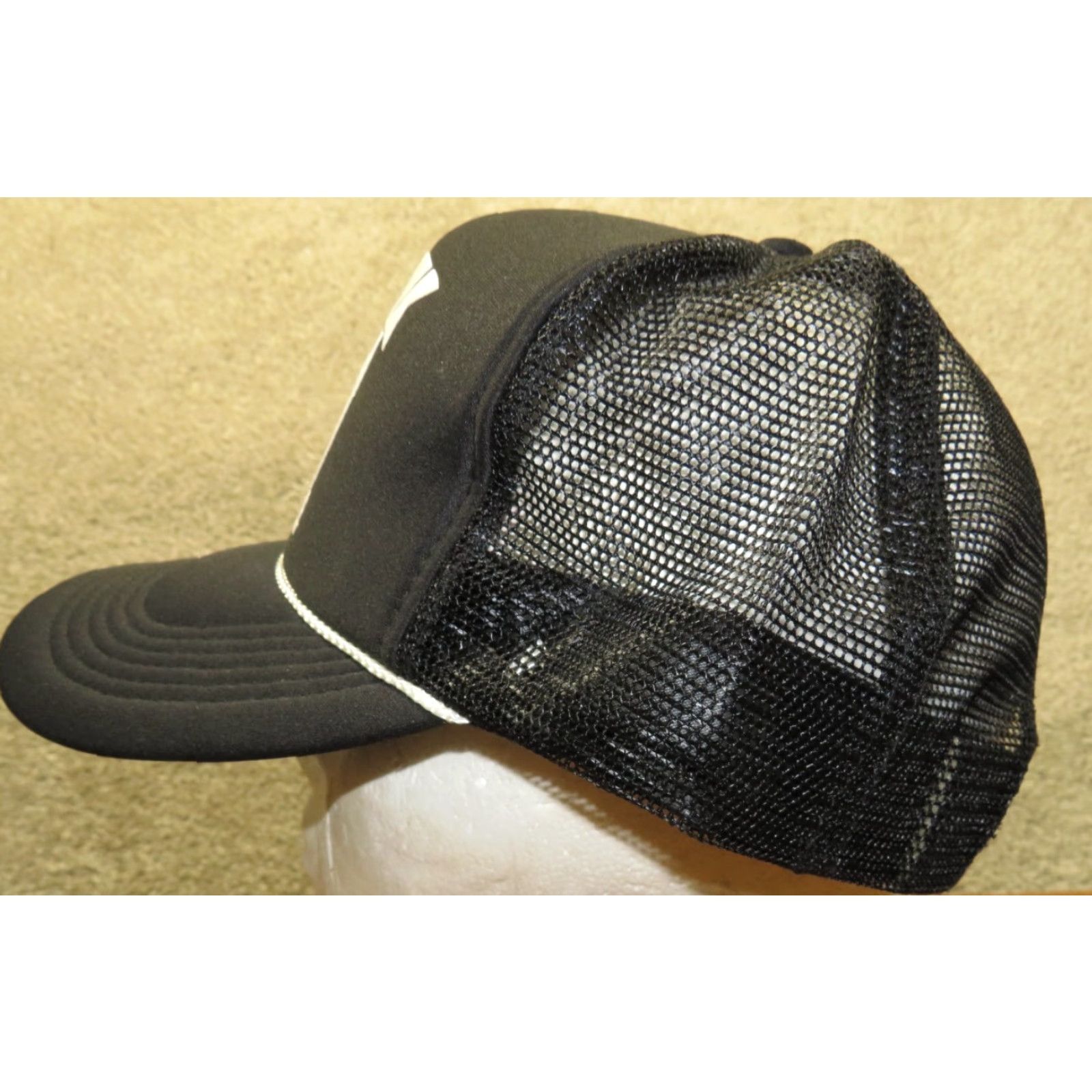 Logo 7 VTG Hawaii Hang Loose Hand Logo symbol Black Trucker adjustable hat Size ONE SIZE - 5 Thumbnail