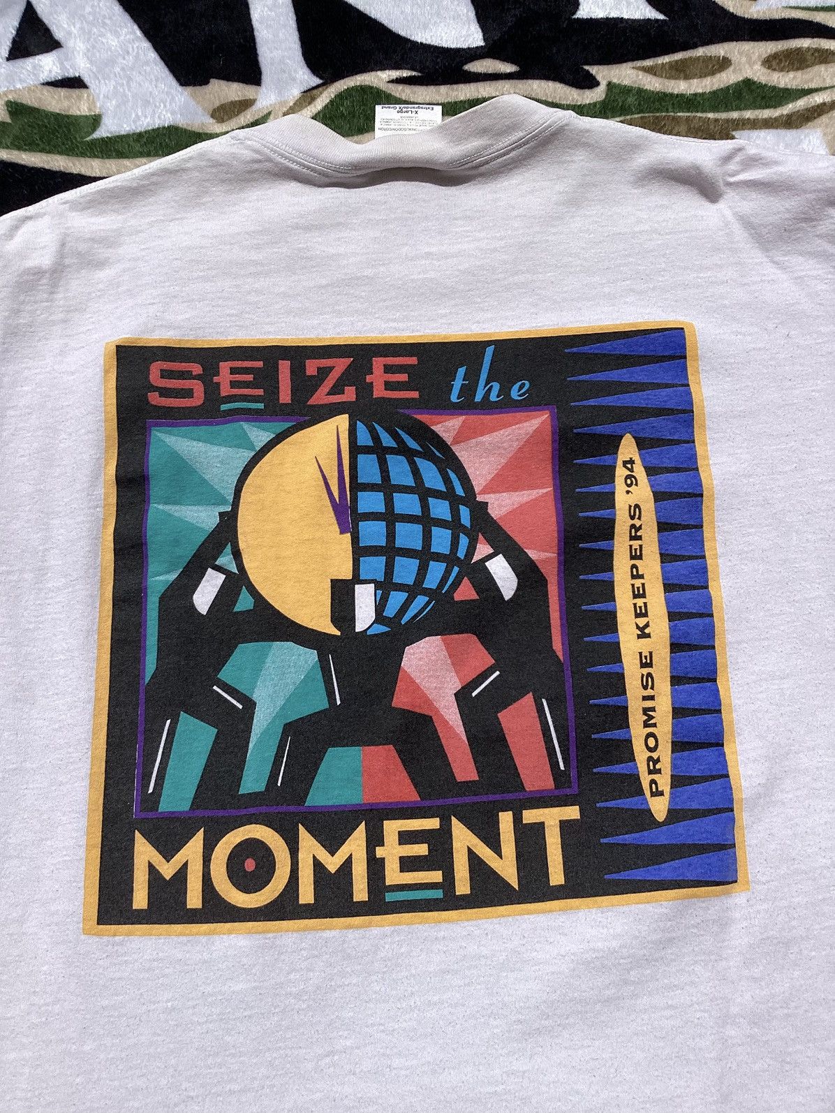 Tultex × Vintage Vtg 94 promise keepers men of integrity seize the moment Te Size US XL / EU 56 / 4 - 2 Thumbnail