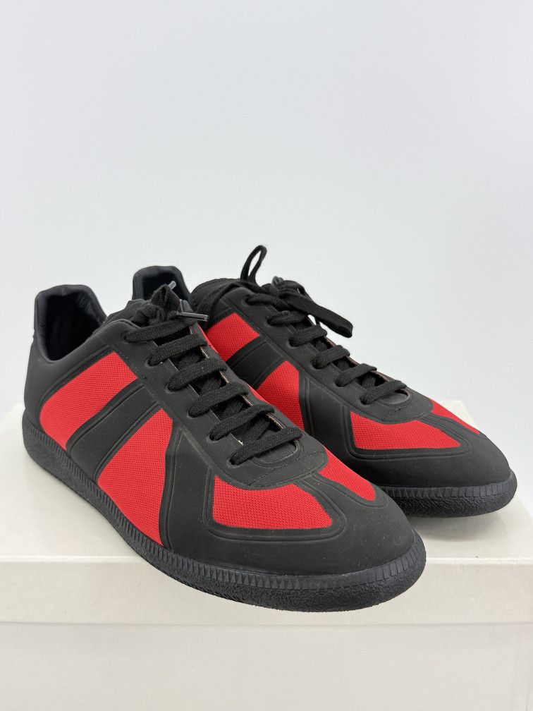 Maison Margiela GAT Low Black Red Size US 11 / EU 44 - 2 Thumbnail