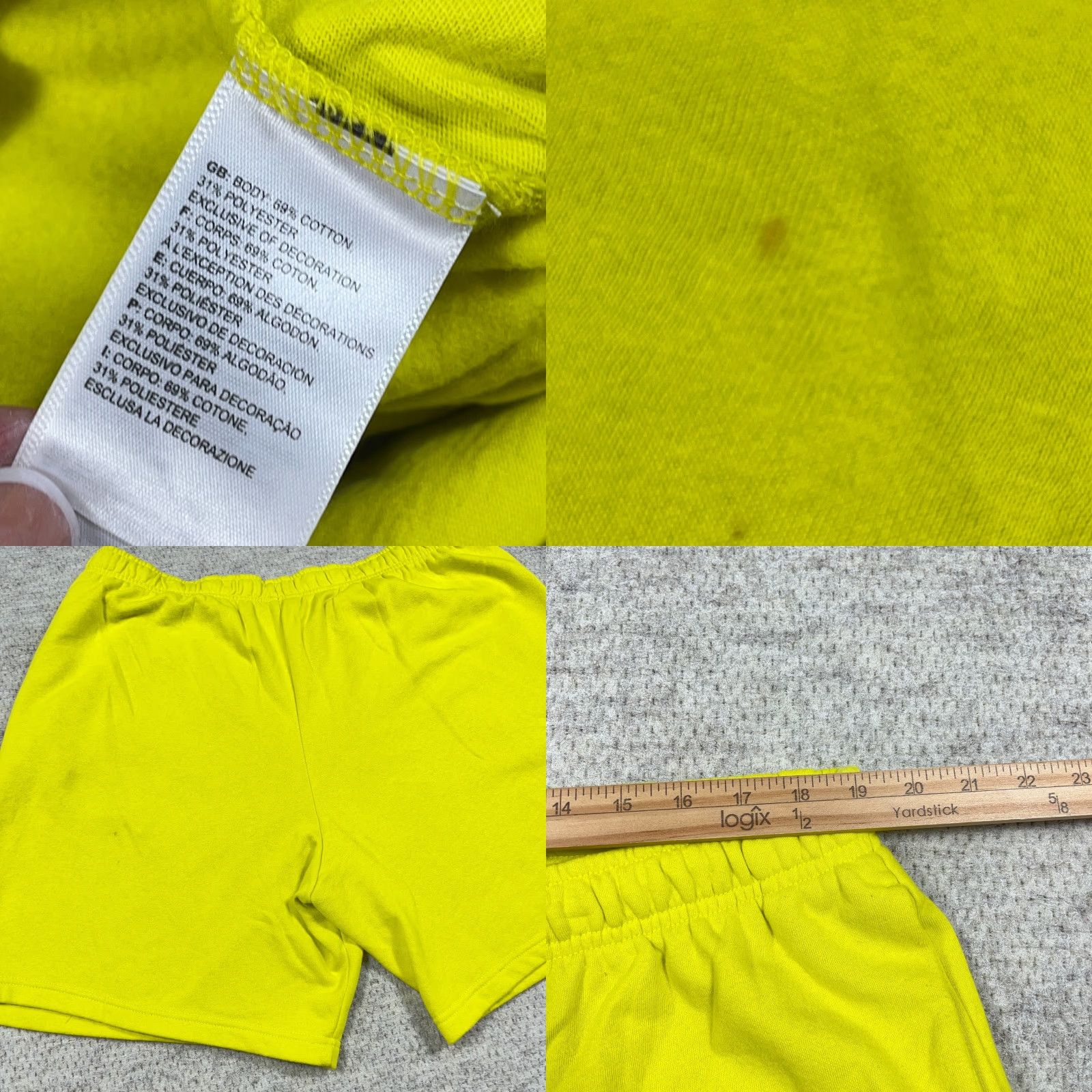 The North Face The North Face Sweat Shorts Men 2XL Yellow Neon Fleece Joggers Gym Training Shorts Size US 39 - 8 Thumbnail