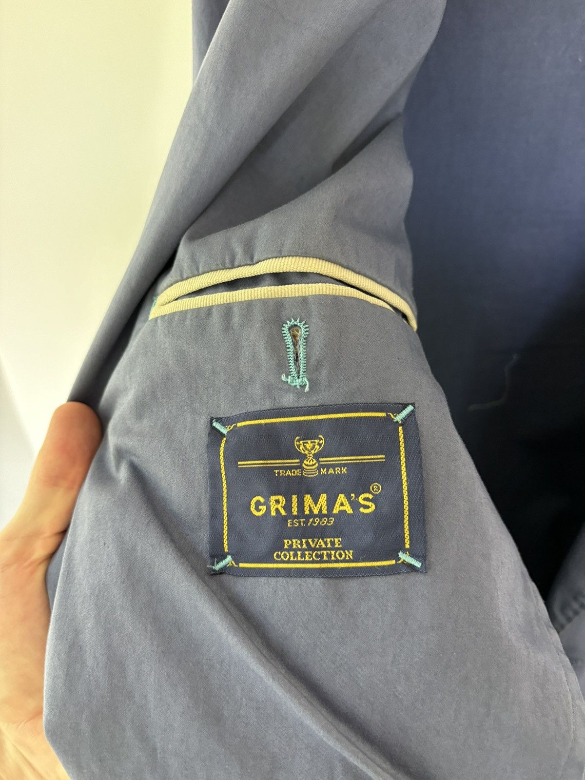 Vintage Grima's Sports Coat Vintage Cotton Blazer Made in Italy Size 52R - 6 Thumbnail