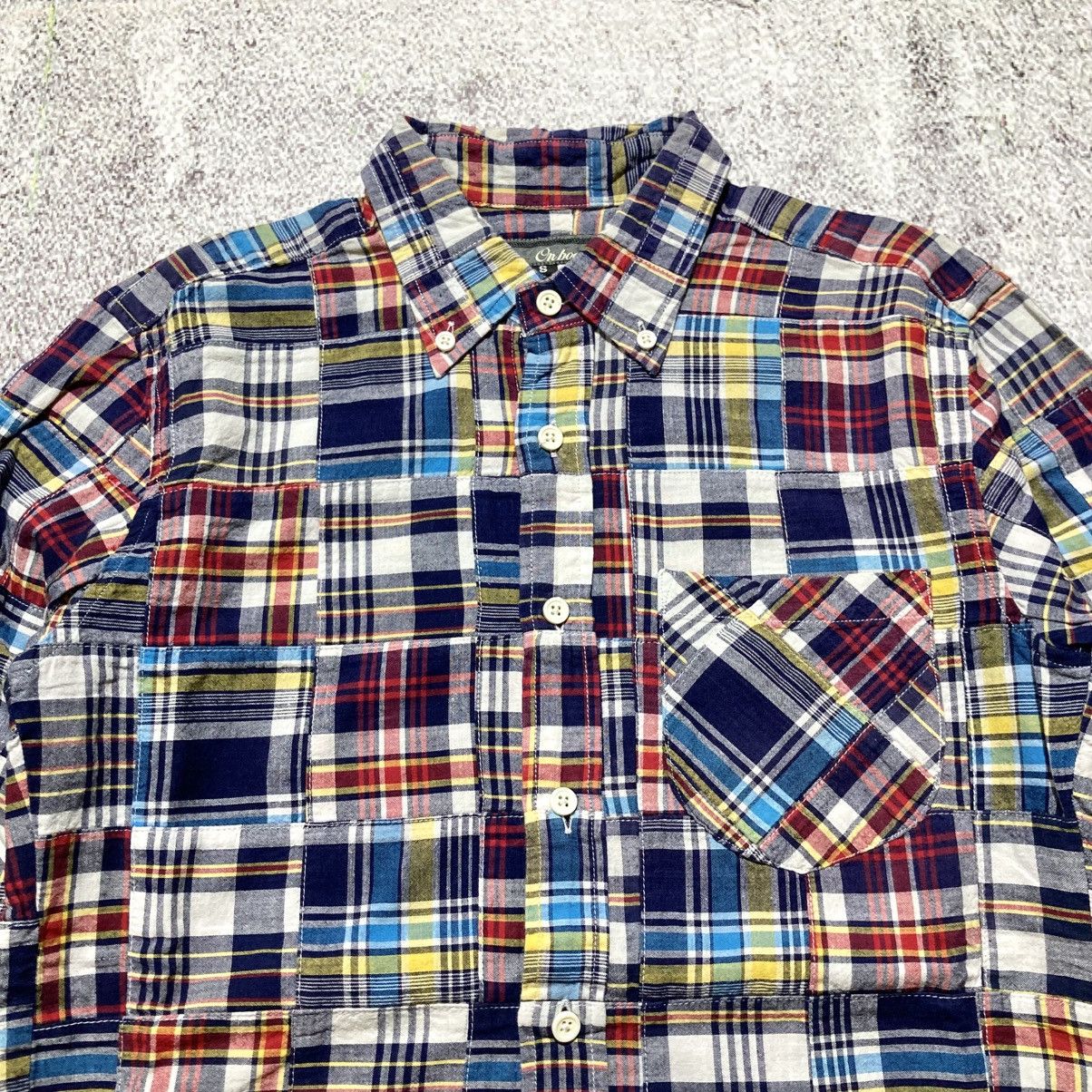 Japanese Brand 2000s Onboard Patchwork Madrass Shirt Japanese Kapital Style Size US S / EU 44-46 / 1 - 4 Thumbnail