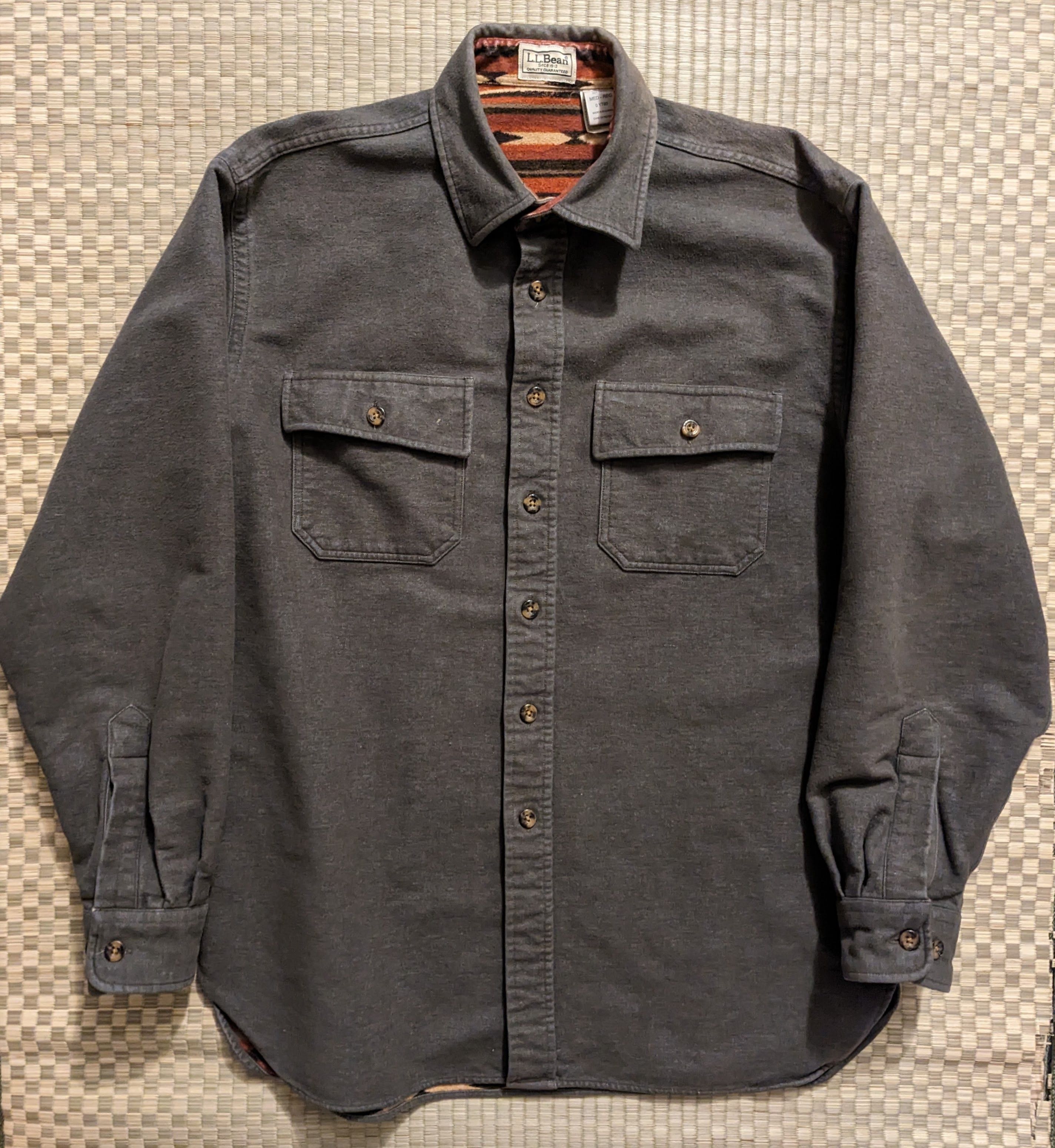 L.L. Bean L.L. Bean Aztec Flannel Lined Shirt Jacket Made in Bulgaria Size US M / EU 48-50 / 2 - 1 Thumbnail