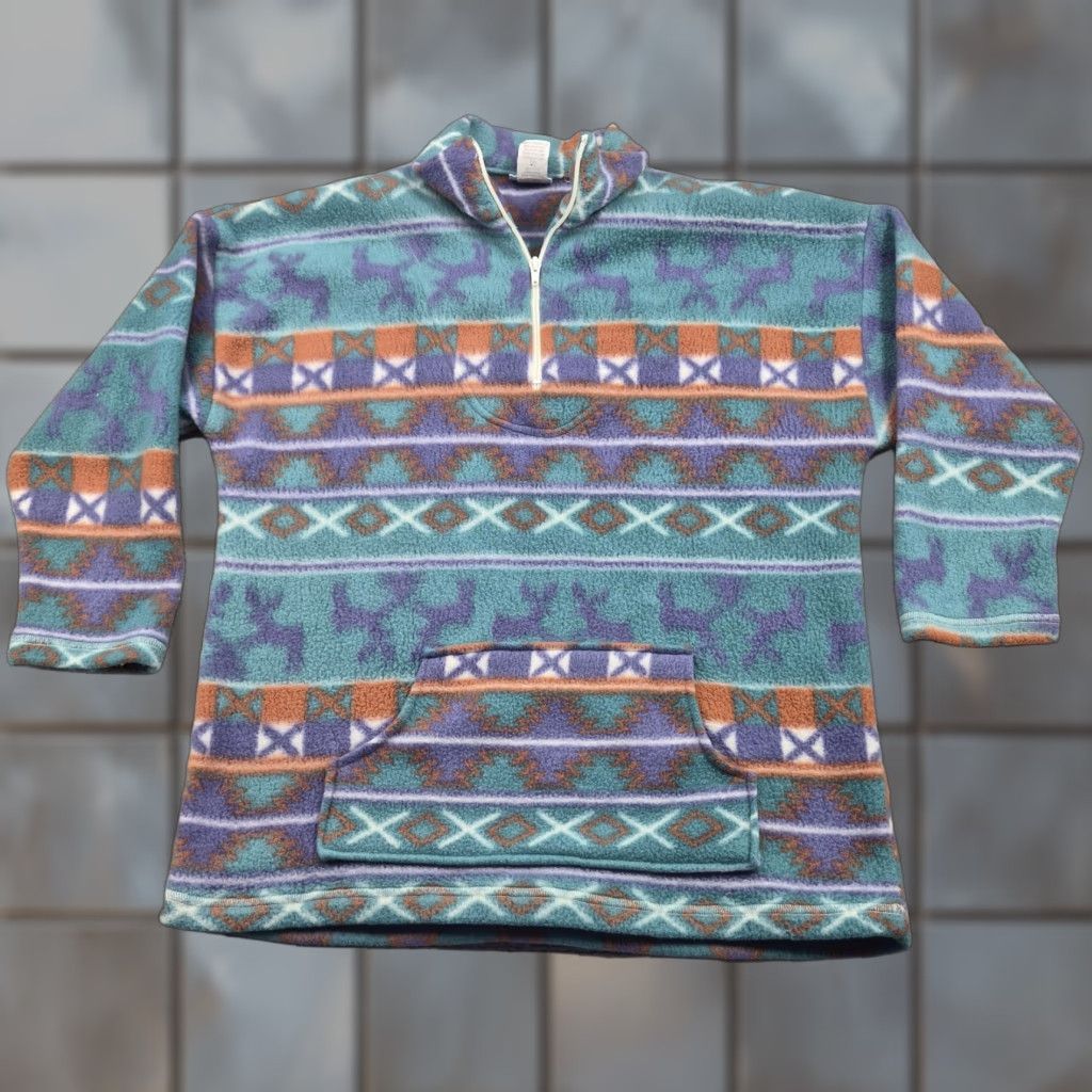 Vintage Backroad Blues Womens Sweater Shirt XS? (error) Size S / US 4 / IT 40 - 1 Thumbnail