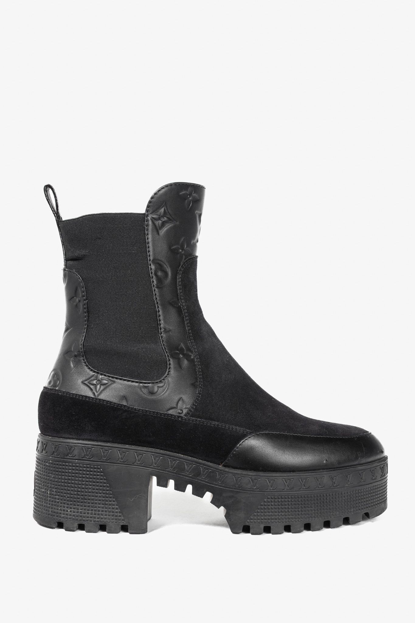 Louis Vuitton Louis Vuitton Laureate Suede/Monogram-Leather Platform Boot Size US 7 / IT 37 - 1 Thumbnail