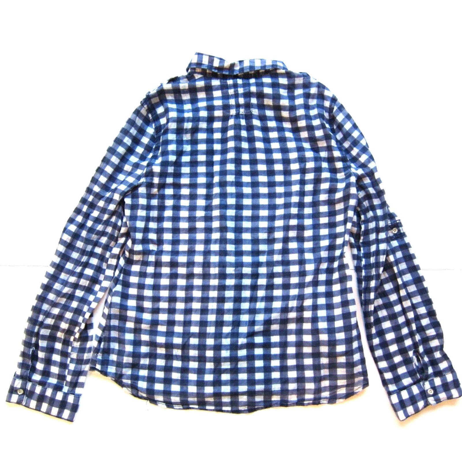 Sanctuary Sanctuary Shirt Blue White Plaid Long Sleeve Button Up Medium Womens Cotton Blouse Shirt Size M / US 6-8 / IT 42-44 - 2 Thumbnail