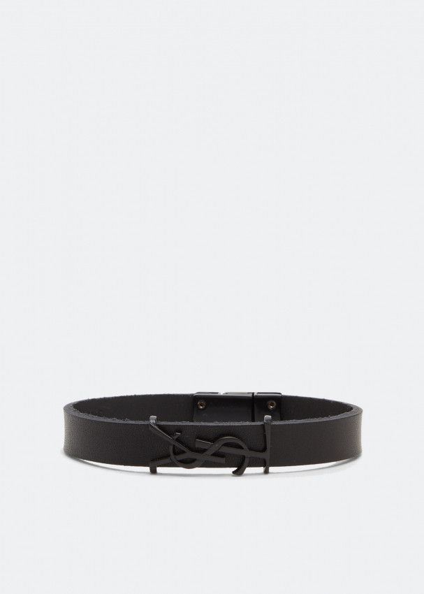 Saint Laurent Paris o1b1hav110924 Size: L / Cassandre Bracelet in Leather Black Size ONE SIZE - 1 Thumbnail