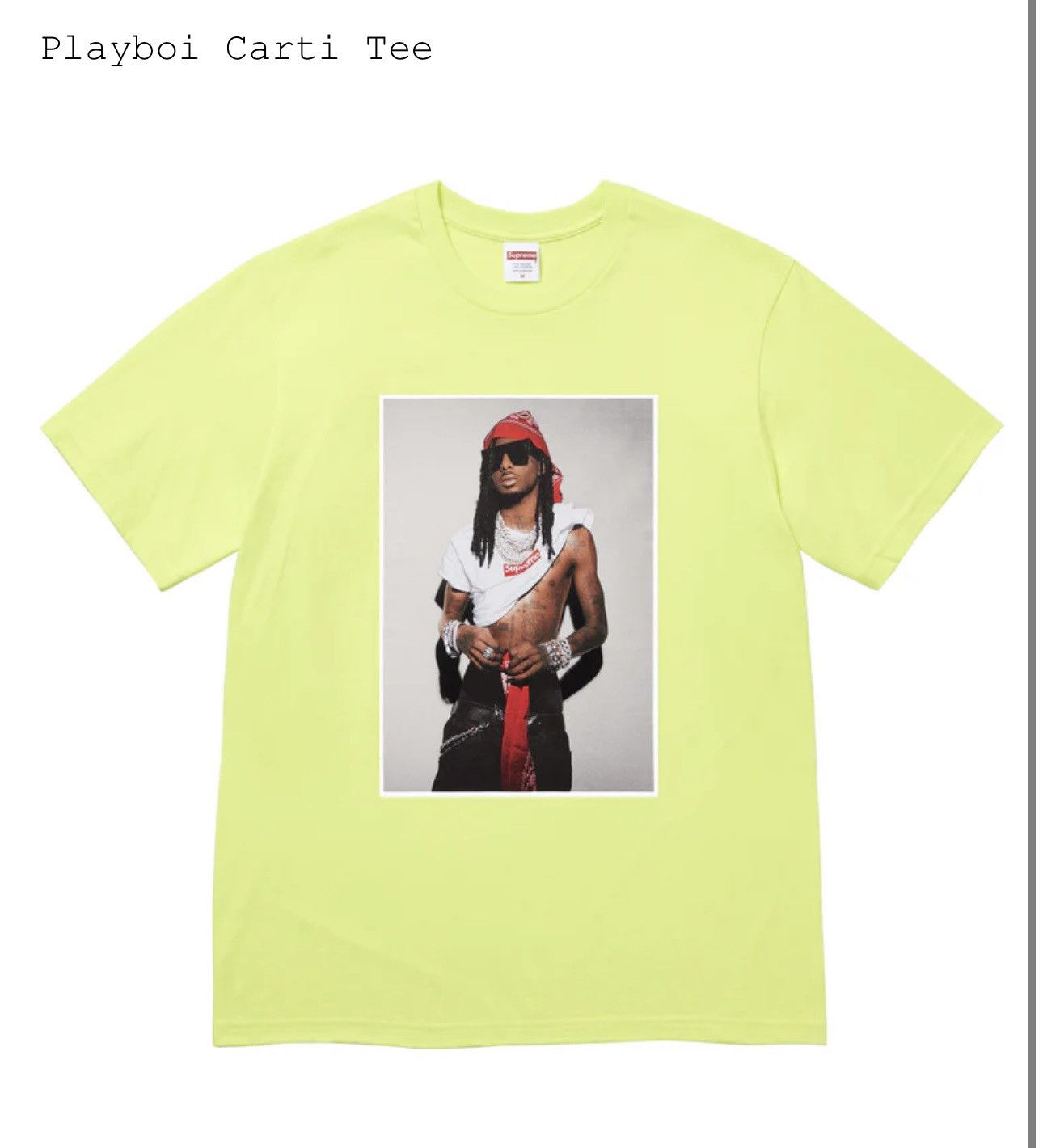 Supreme Playboi carti supreme tee Pale Green Size US M / EU 48-50 / 2 - 1 Thumbnail