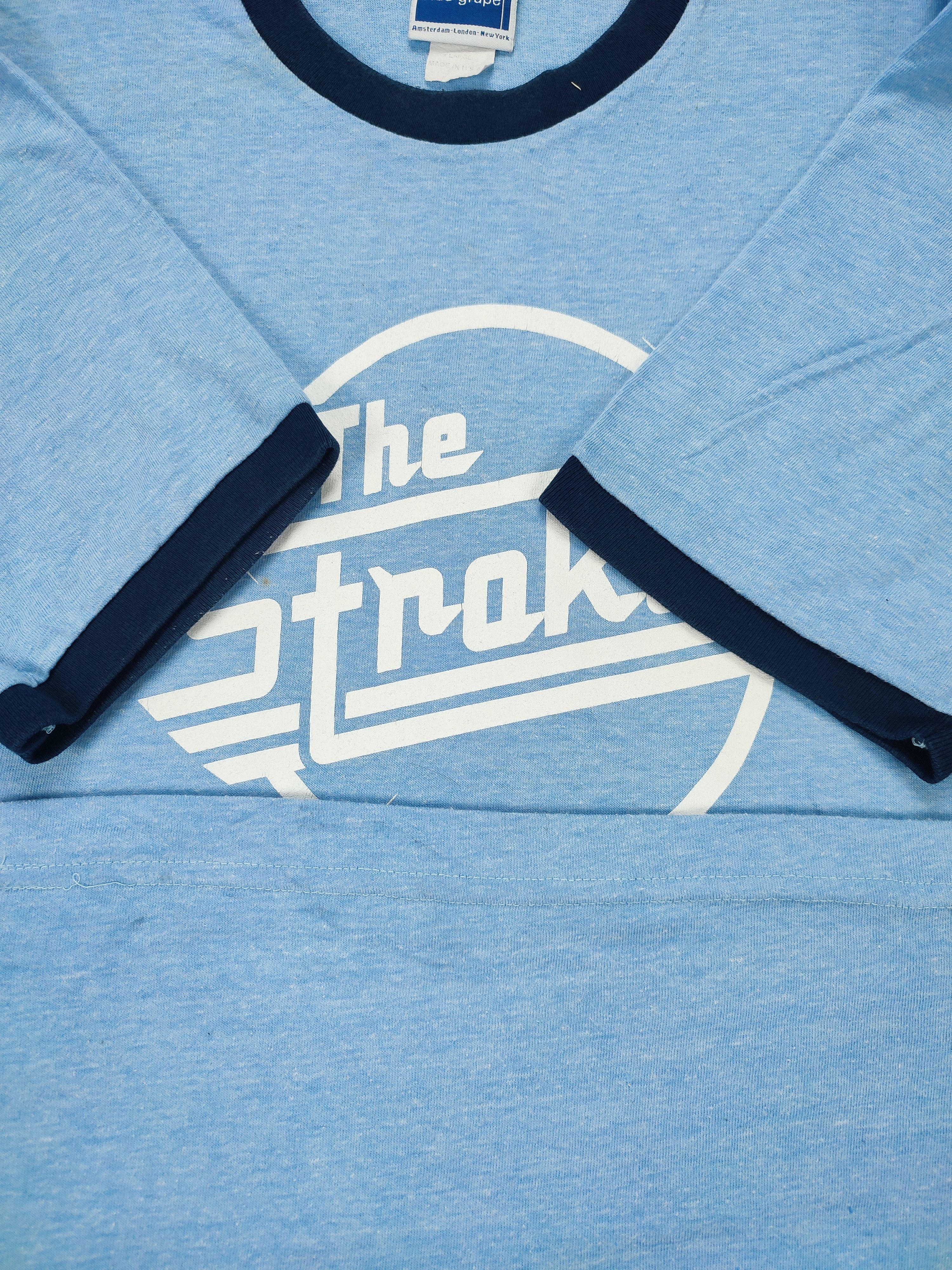 Vintage Vintage Early 2000s The Strokes Magna Logo Ringer Tee Size US M / EU 48-50 / 2 - 10 Thumbnail