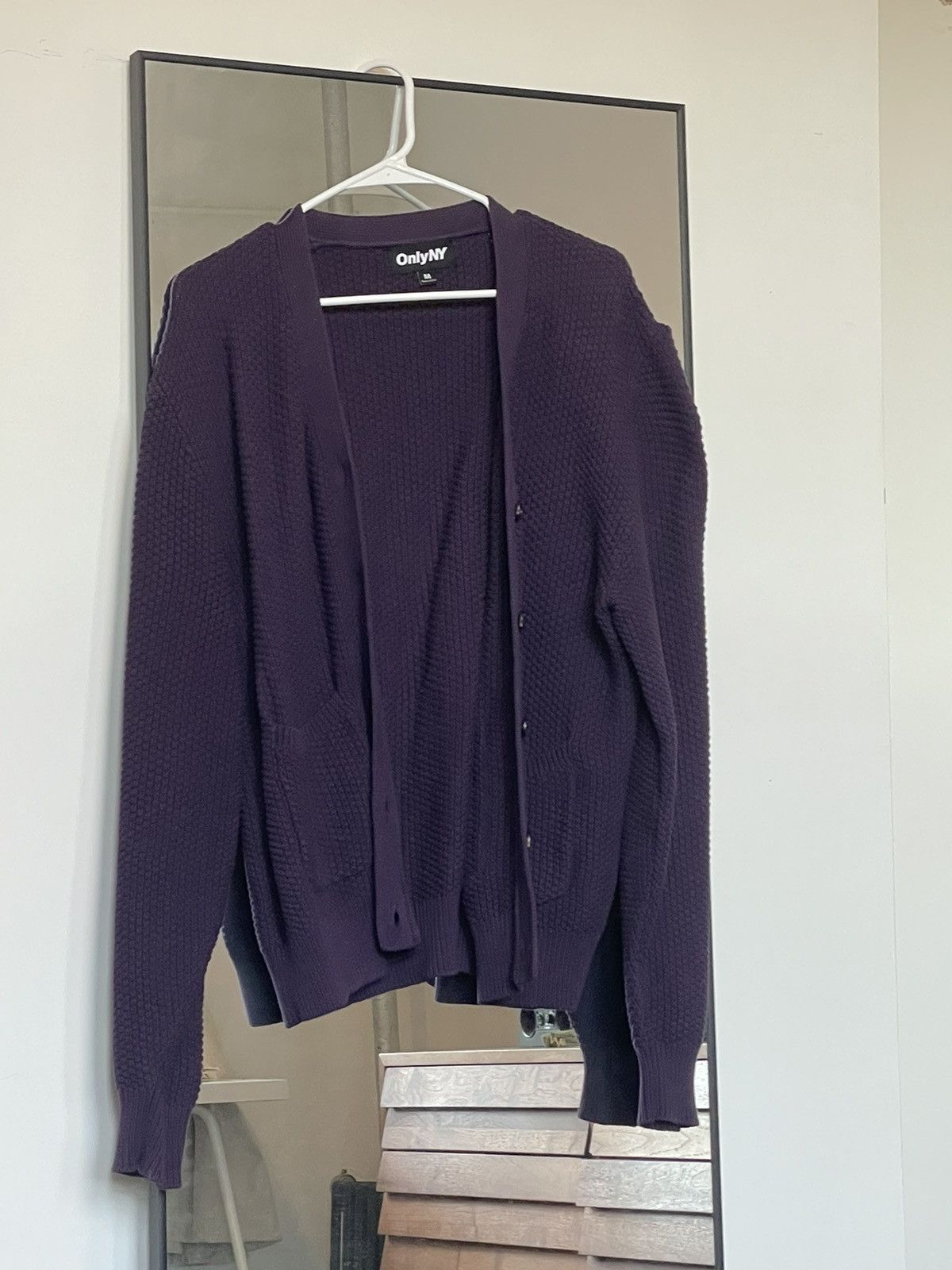 Only NY ONLY NY Purple knit cardigan. Size US M / EU 48-50 / 2 - 1 Thumbnail