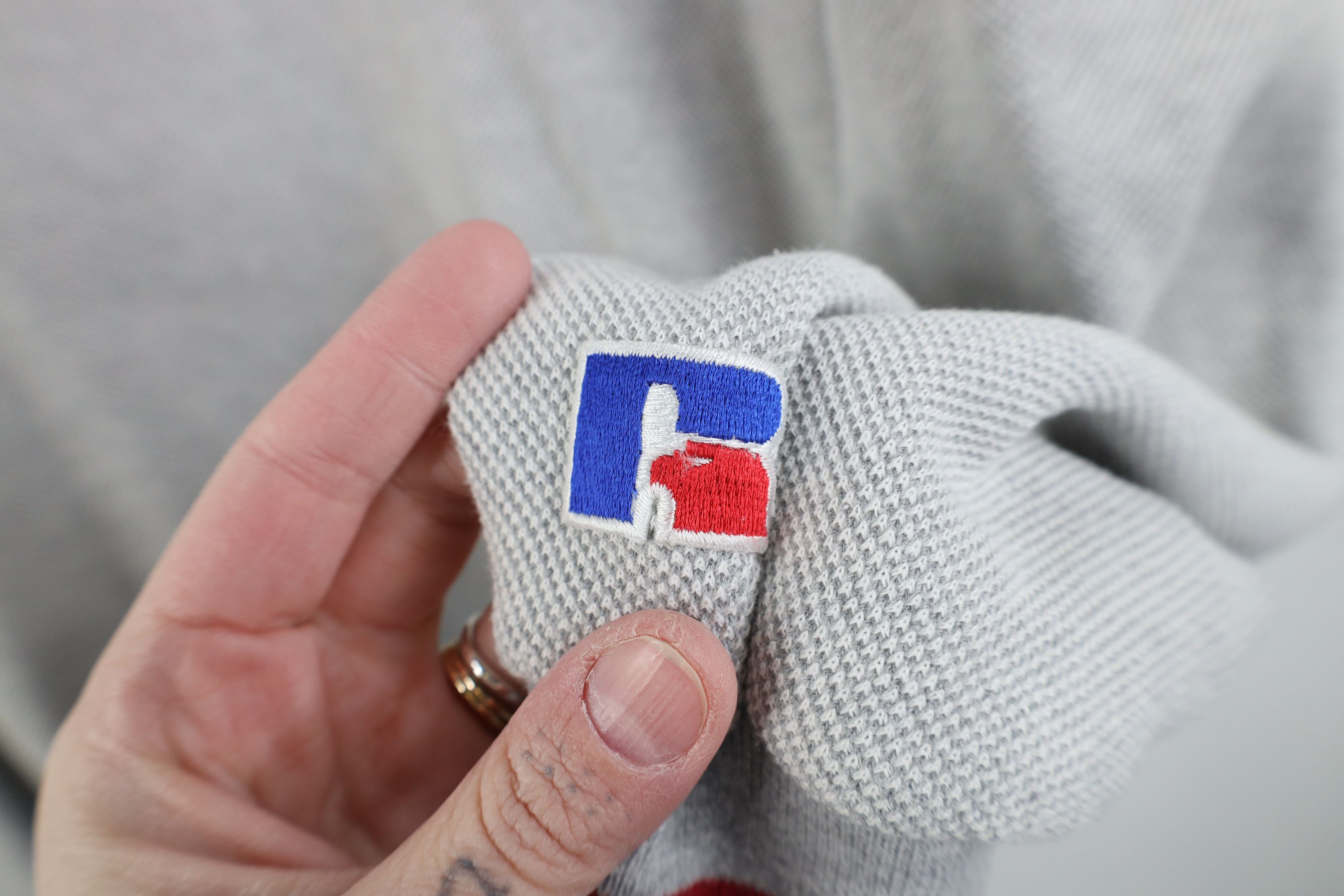Russell Athletic Vintage 90s Russell Athletic Thermal Knit Sweatshirt USA Size US M / EU 48-50 / 2 - 7 Thumbnail