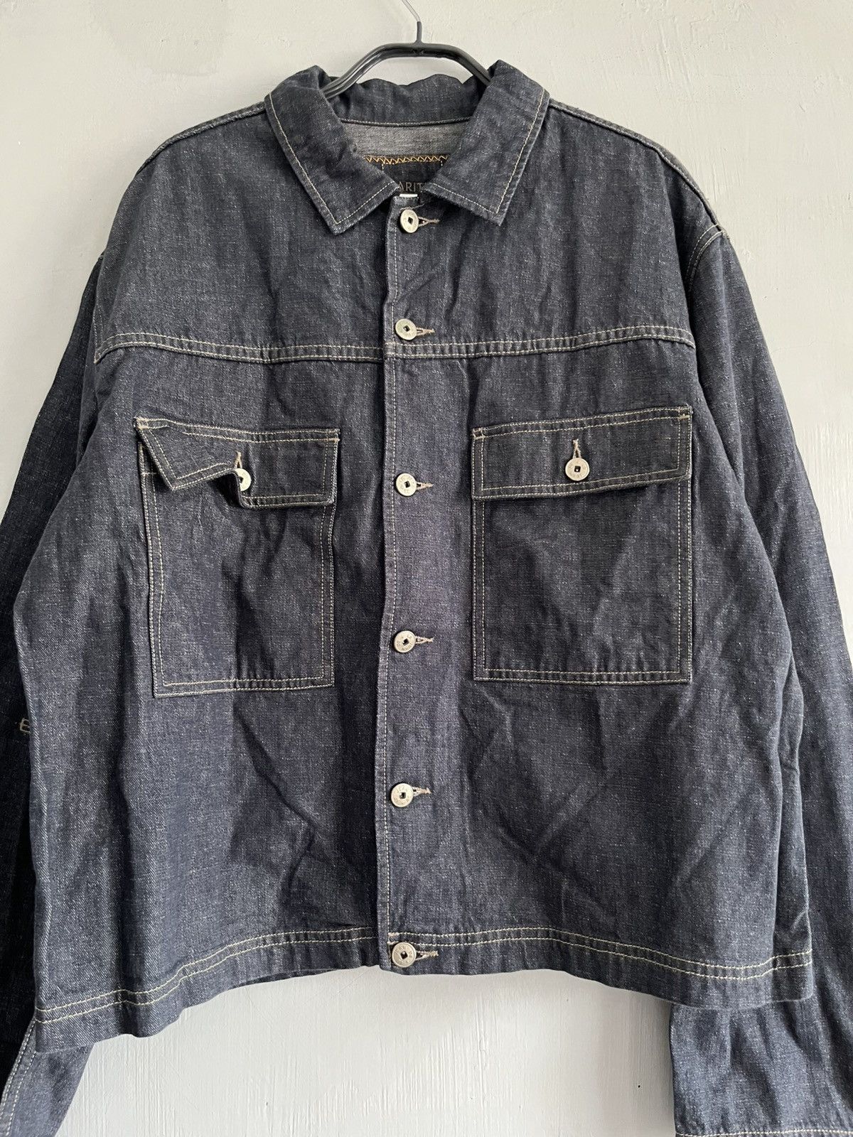 Marithe + Francois Girbaud Marithe + Francois Girbaud Type 2 Raw Denim Jacket Size US M / EU 48-50 / 2 - 2 Thumbnail
