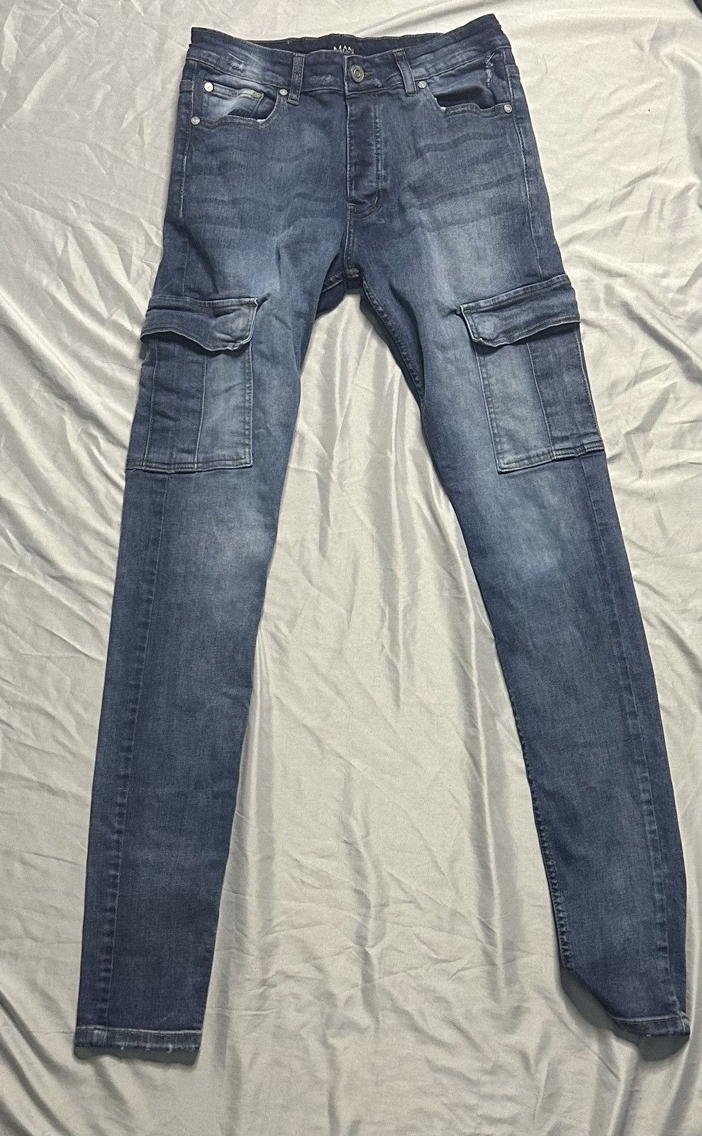 Boohoo Blue skinny jeans Size US 32 / EU 48 - 1 Thumbnail
