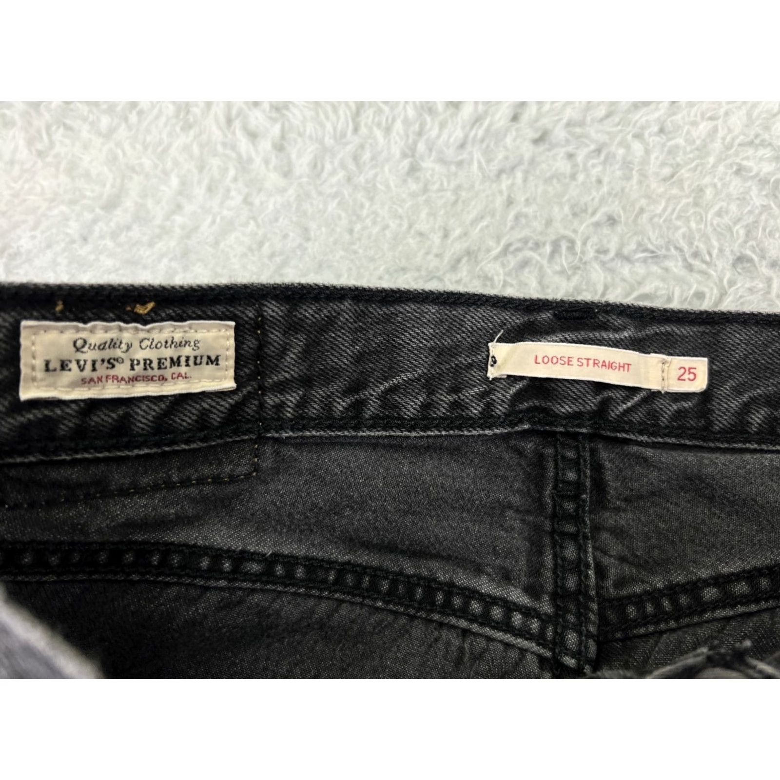 Levi's Levi's Jeans Men 25 Black Denim Straight Relaxed Cotton Big E Vintage No Size US 26 / EU 42 - 3 Thumbnail