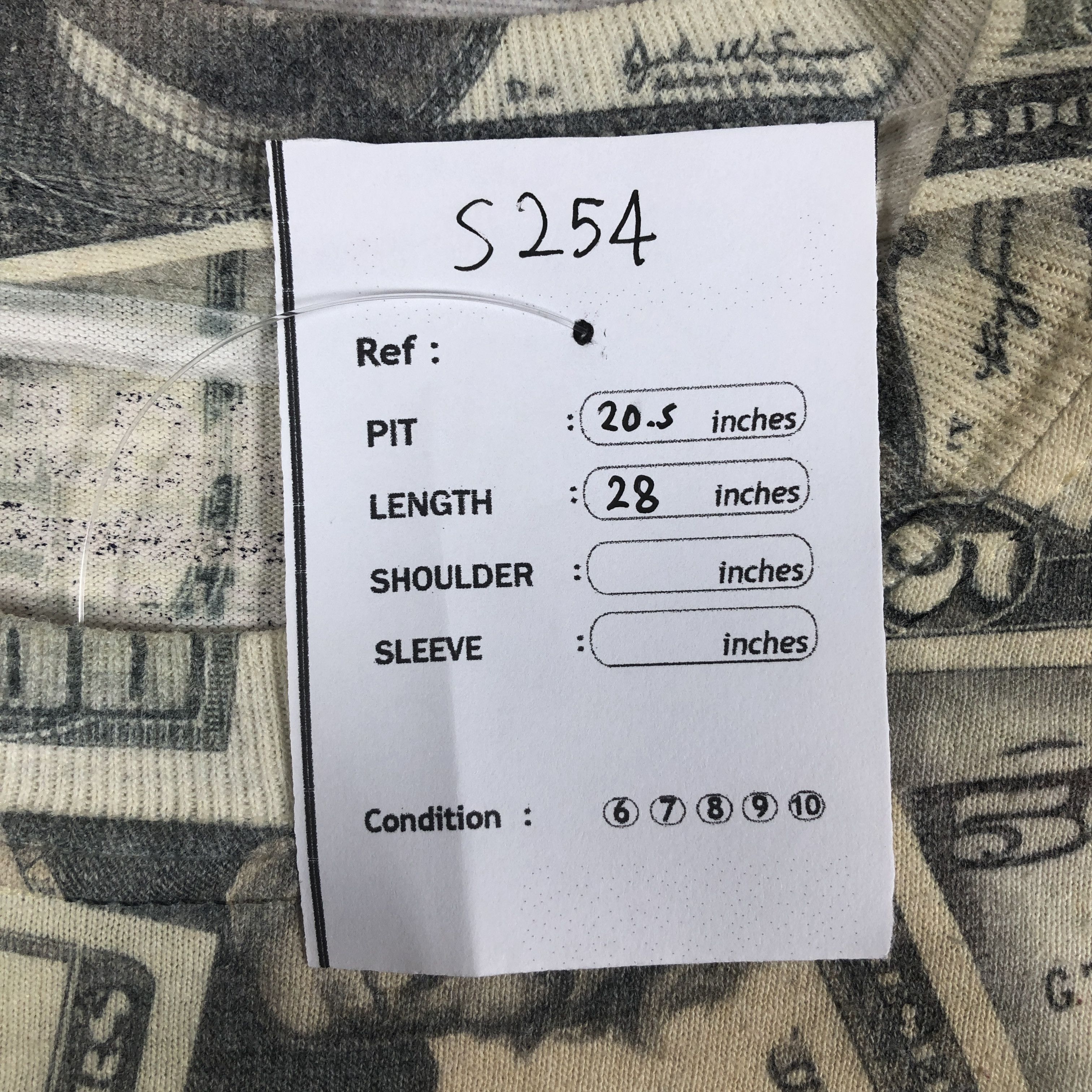 Vintage US Money Dollar T-shirt Size US L / EU 52-54 / 3 - 3 Thumbnail