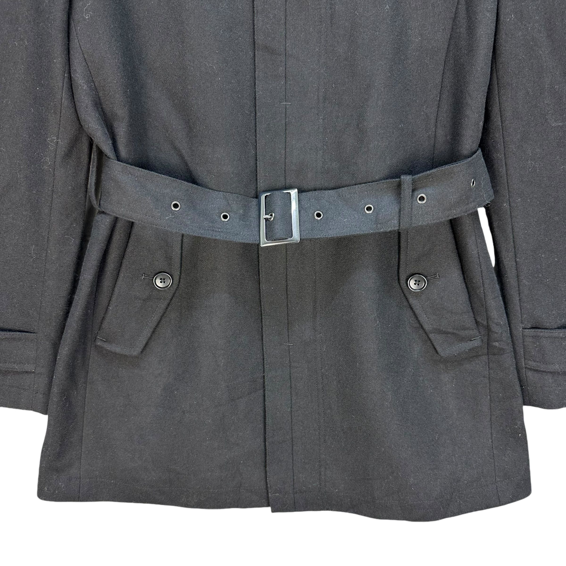 semanticdesign SEMANTIC DESIGN Black Wool Belted Jacket #A53-1223 Size M / US 6-8 / IT 42-44 - 3 Thumbnail