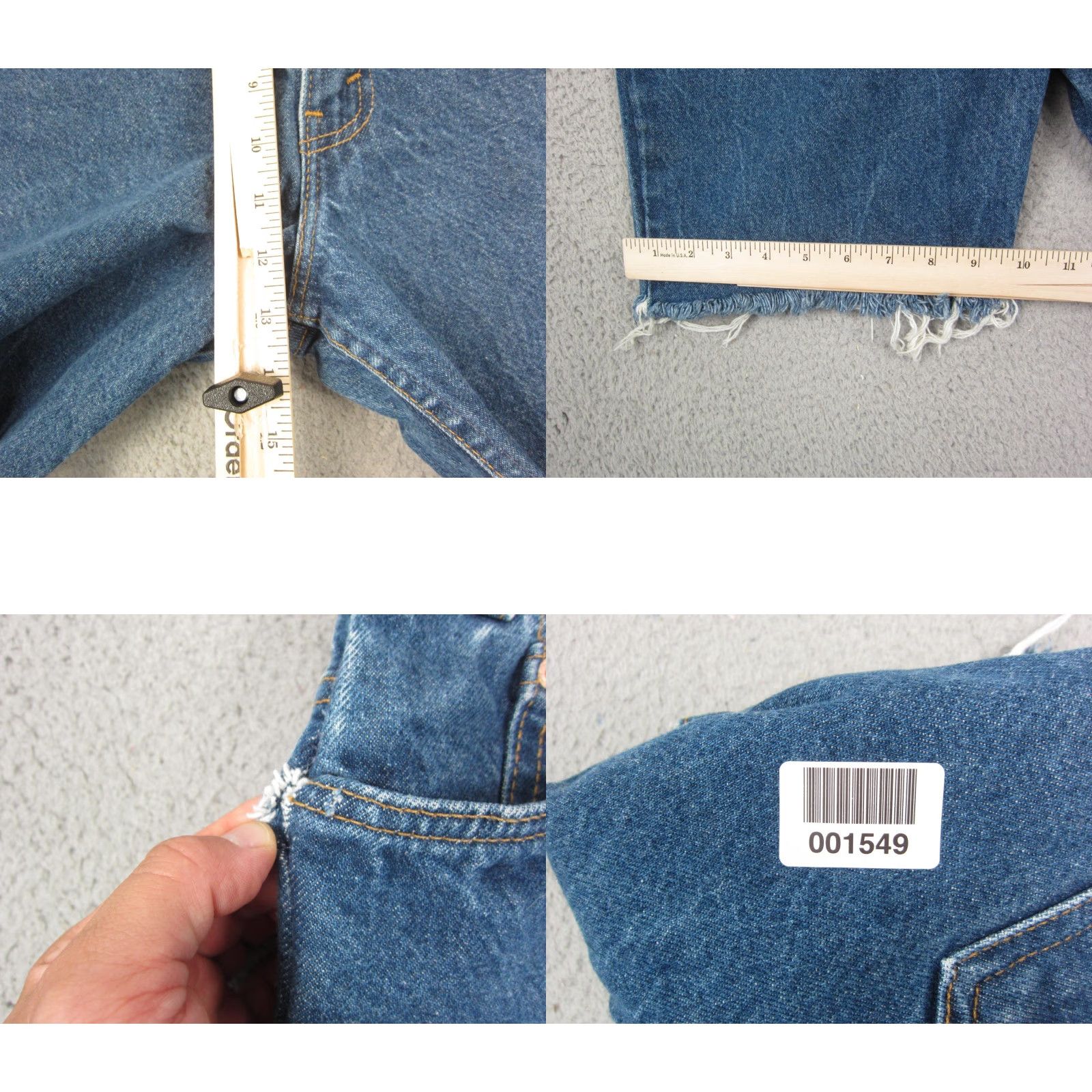 Levi's VINTAGE Levi's Shorts Mens 40 Blue Denim 90s Cut Off Jorts Orange Tab Made in USA Denim Shorts 5-Pocket Mens 40 Blue Size US 40 / EU 56 - 10 Thumbnail