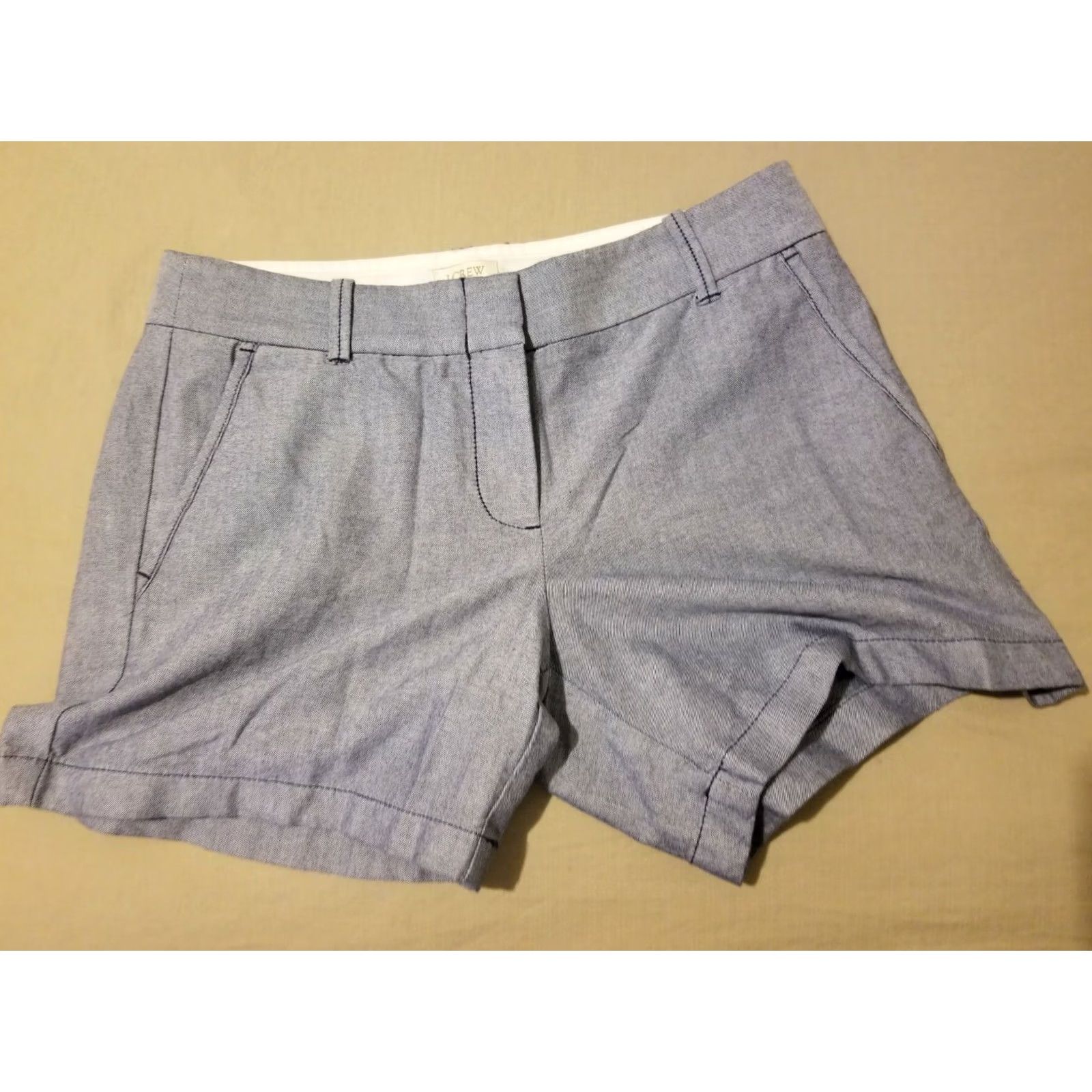 J.Crew J.CREW Womens Shorts Blue Chino Cotton Stretch Size 2 Size 26" / US 2 / IT 38 - 3 Thumbnail