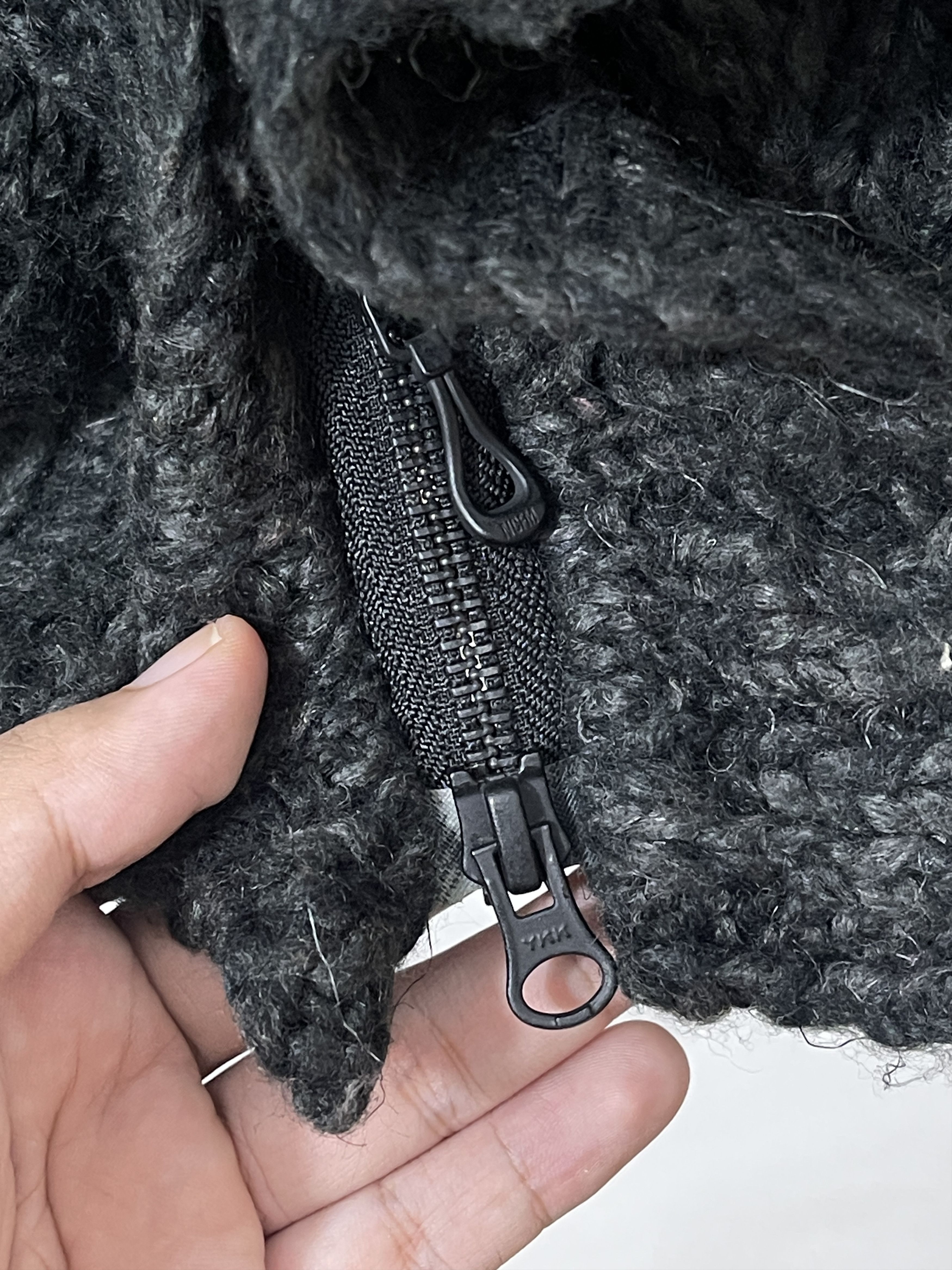 Nicole Club 2000s Nicole Club Grunge Cable Knit Fur Vkei Style Jacket Size US M / EU 48-50 / 2 - 3 Thumbnail