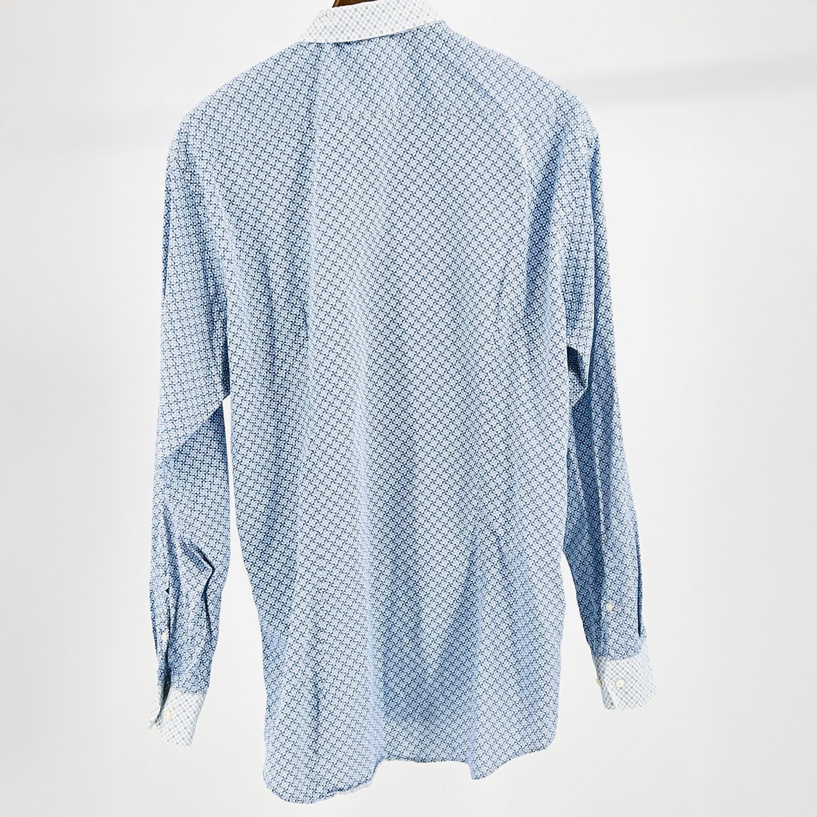 Etro Etro Blue Geometric Print Contrast Collar Cuff Shirt Size US S / EU 44-46 / 1 - 4 Thumbnail